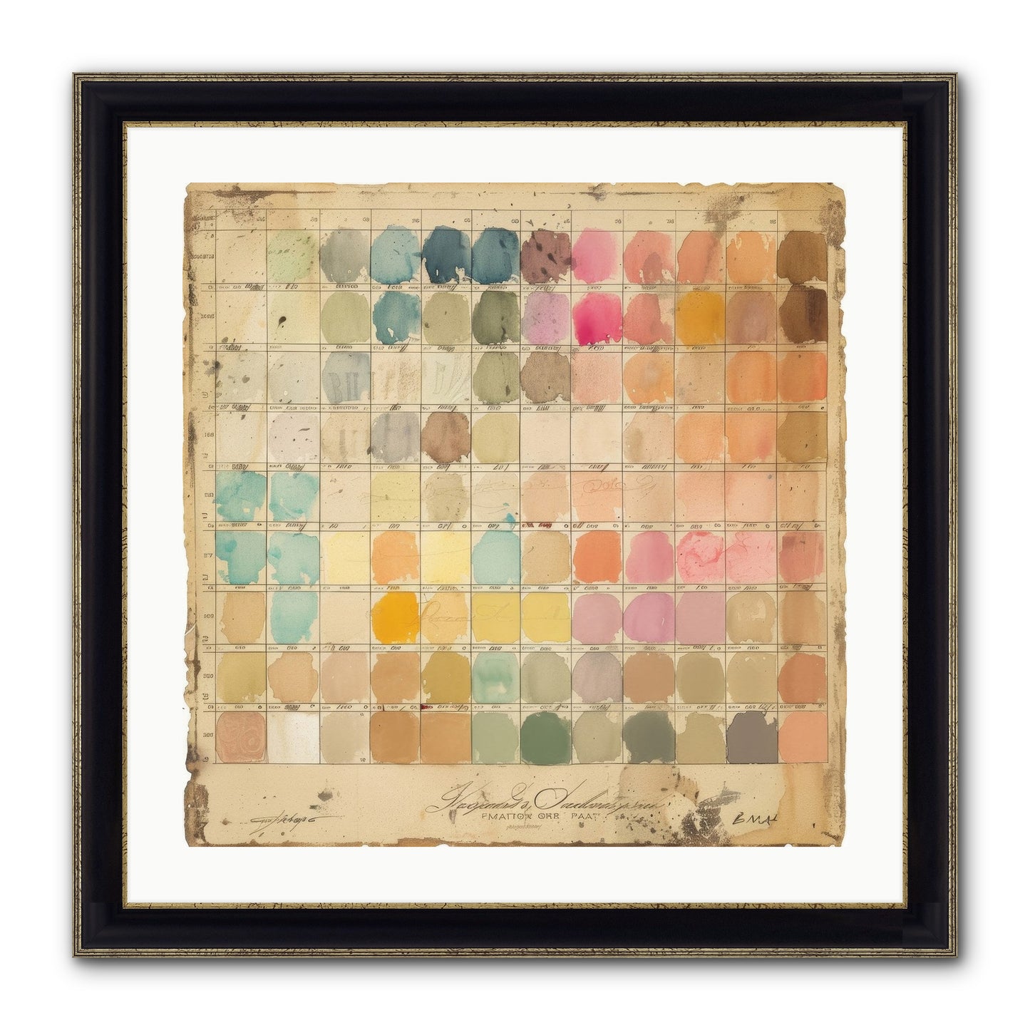 Quintessential Framed Print - Black & Gold 24x24