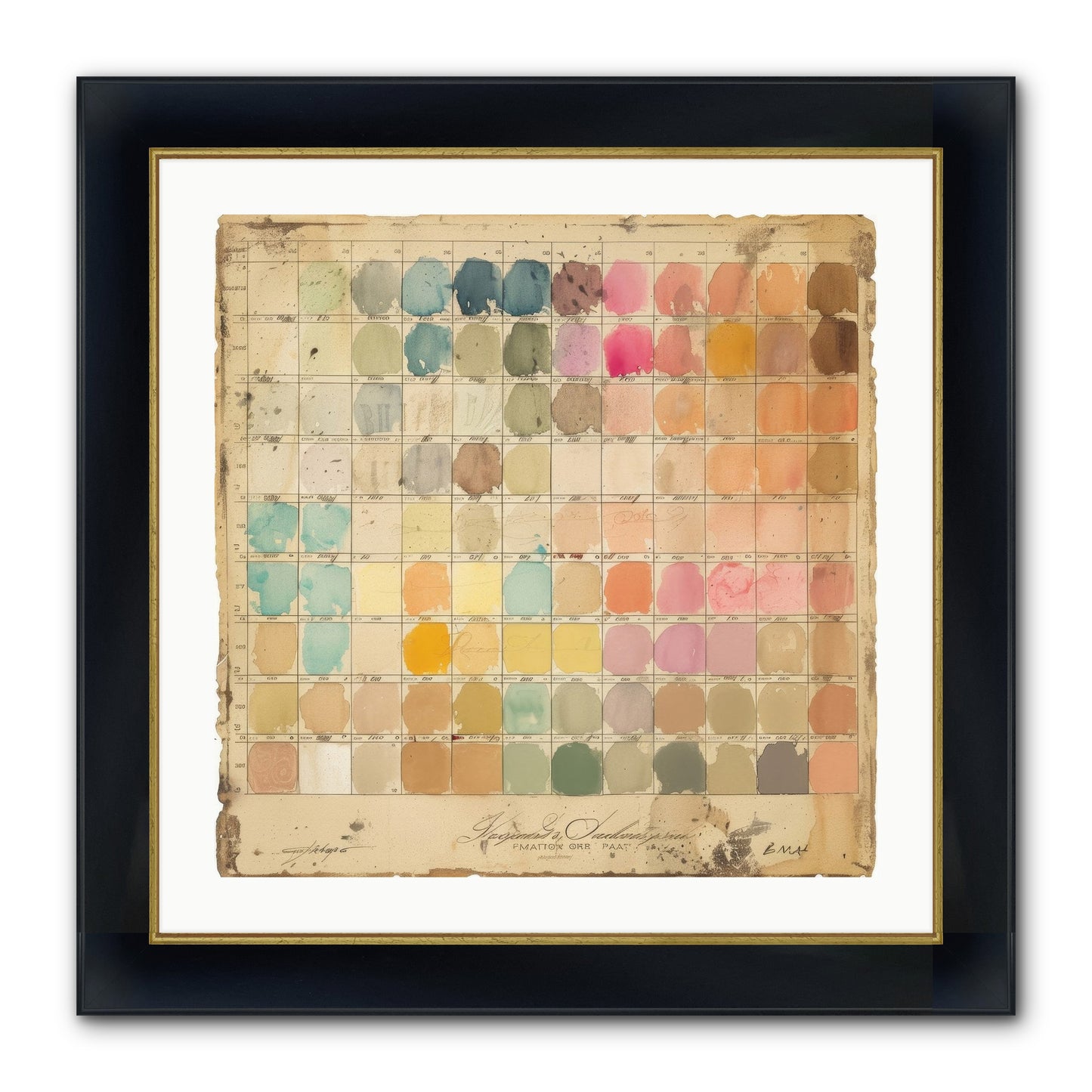 Quintessential Framed Print - Wide Black w/Gold 24x24