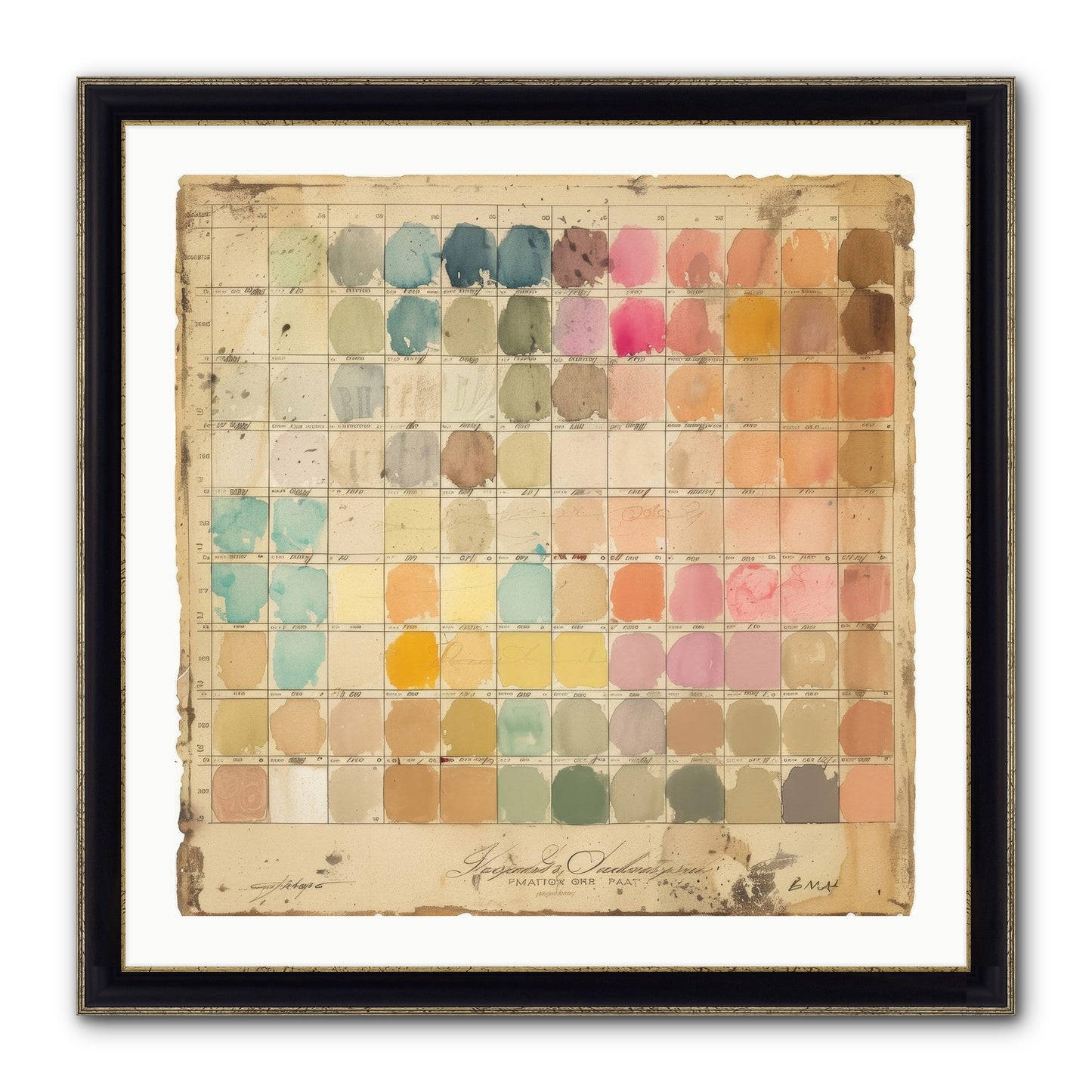 Quintessential Framed Print - Black & Gold 30x30