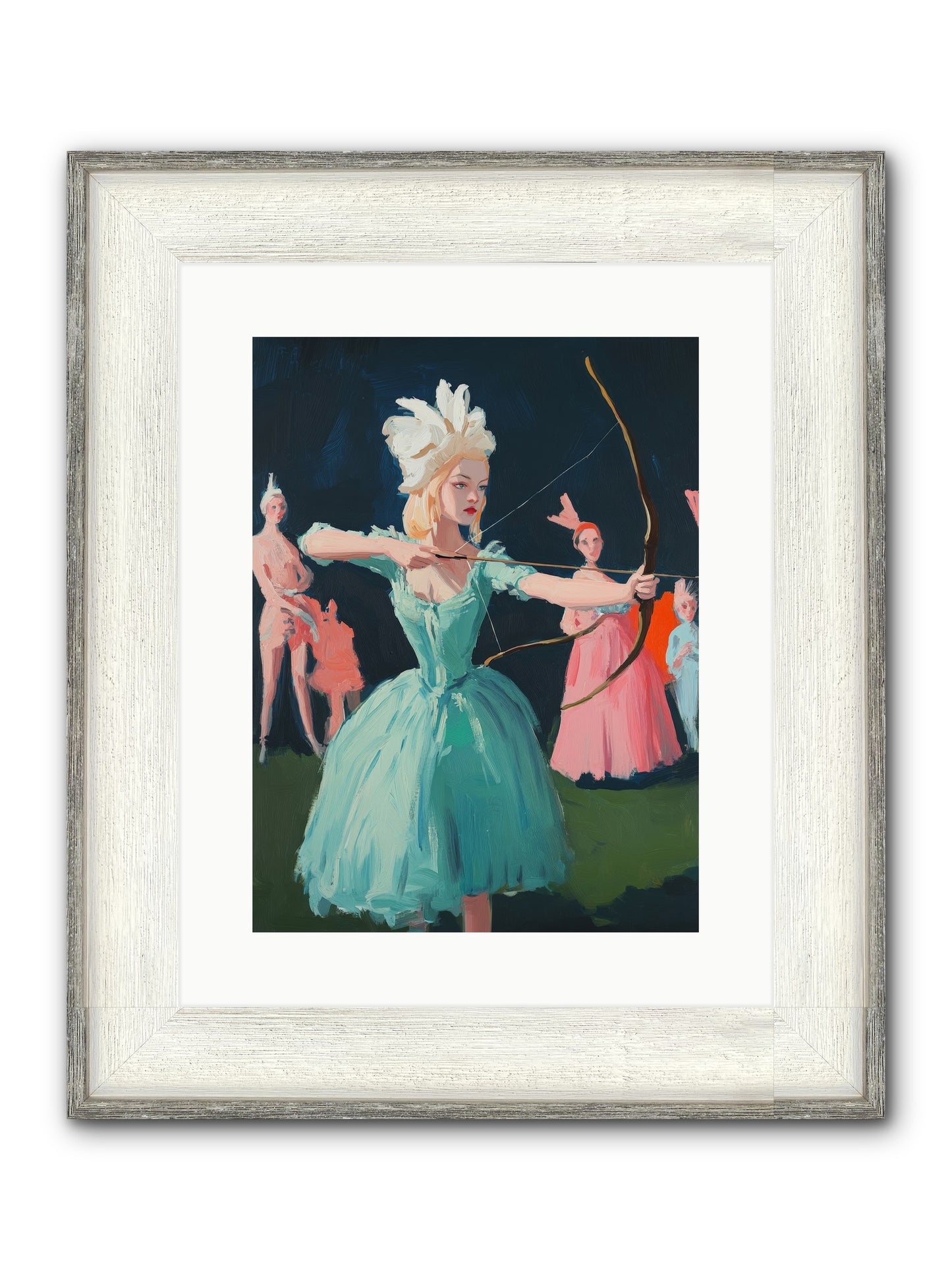 Quiver & Crown Framed Print - Driftwood White 12x16