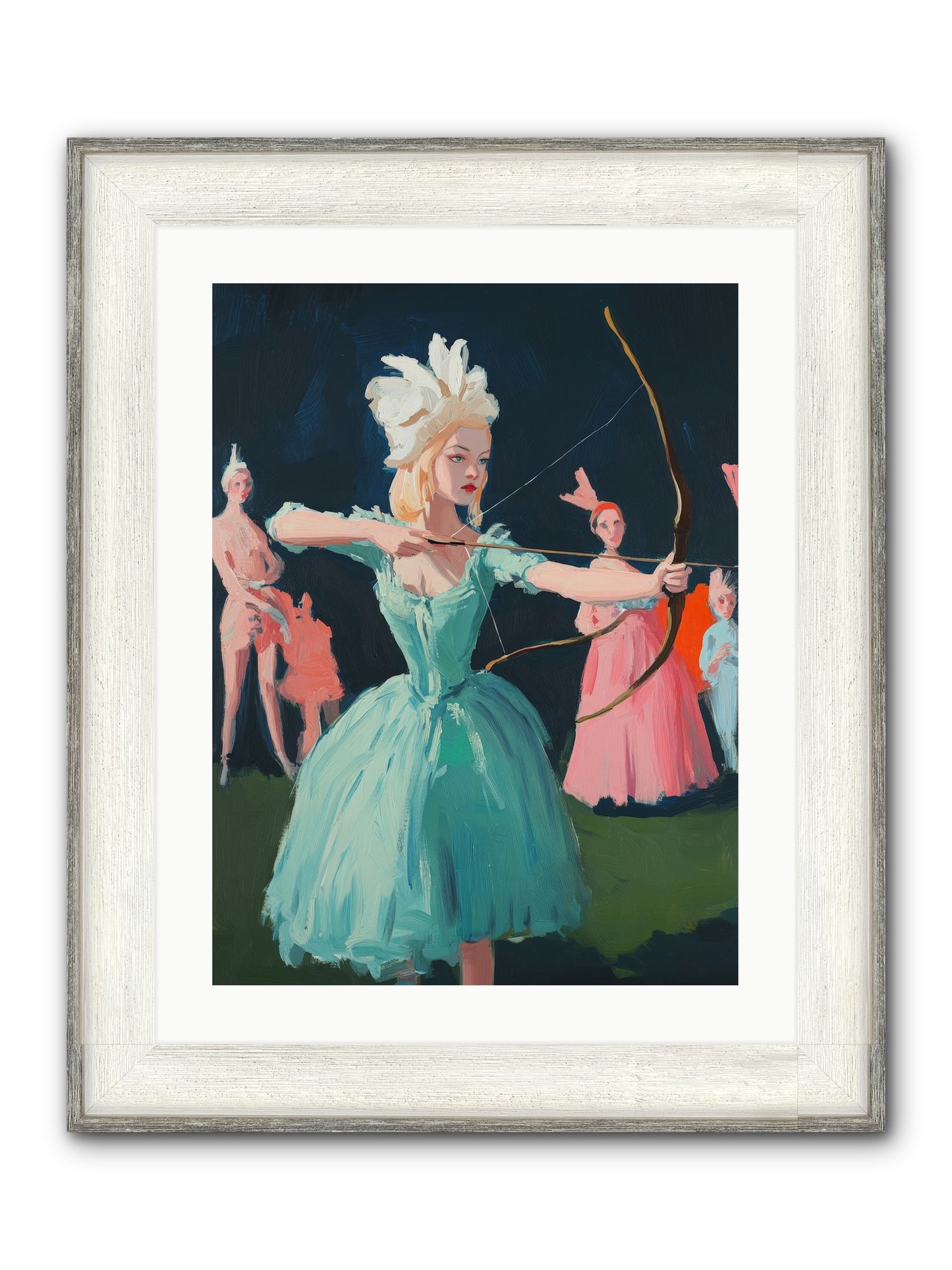 Quiver & Crown Framed Print - Driftwood White 18x24