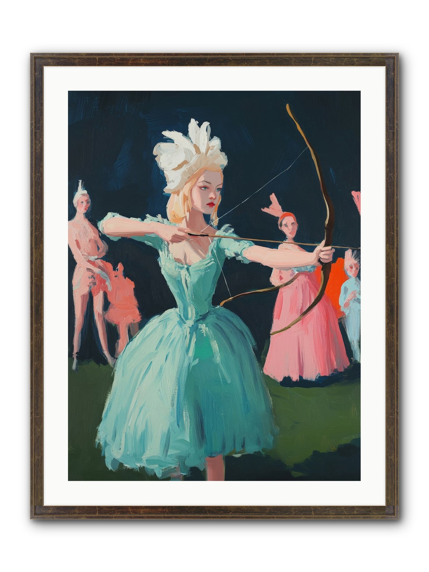 Quiver & Crown Framed Print - Slimwoods Black/Gold 24x32