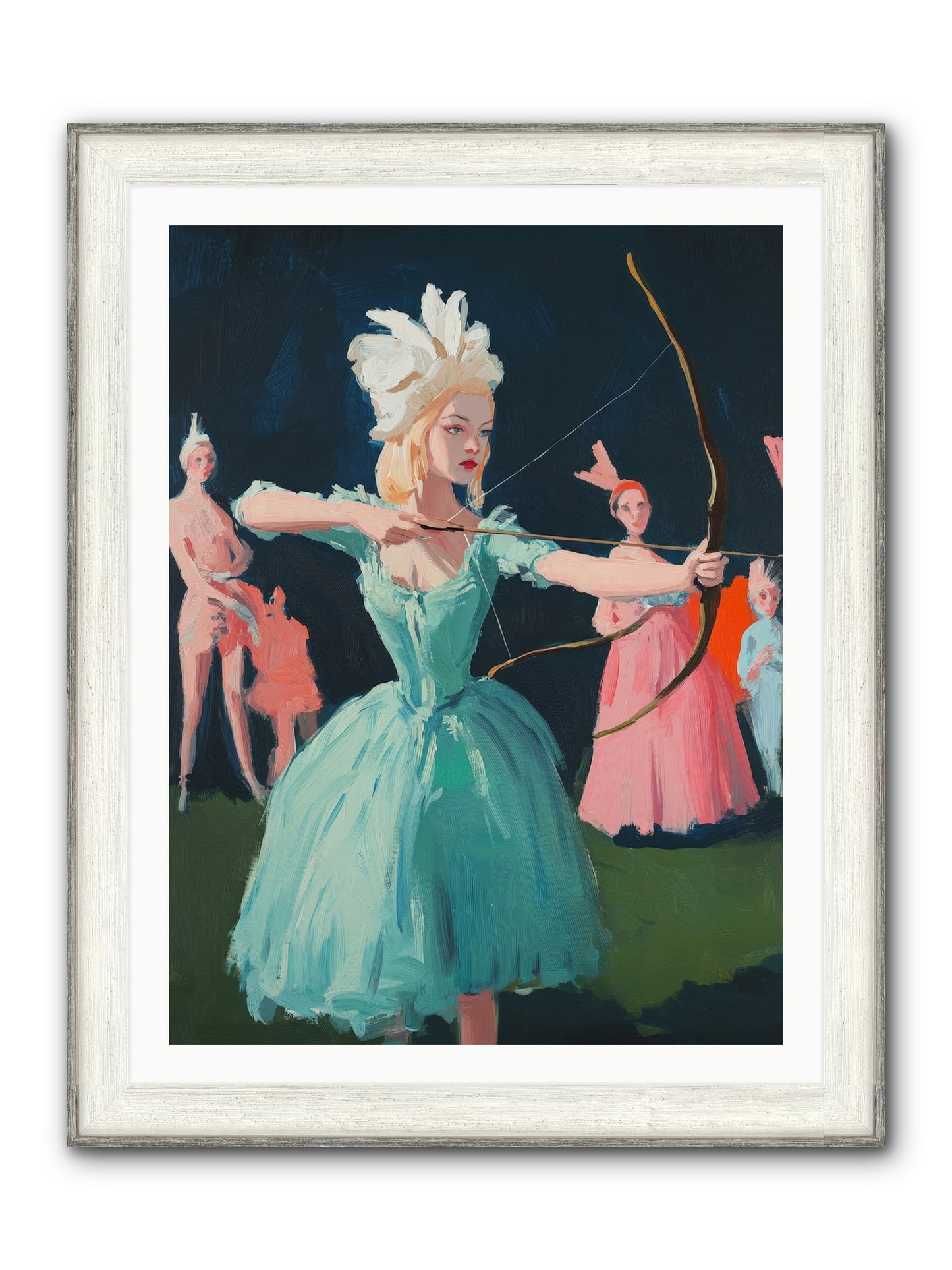Quiver & Crown Framed Print - Driftwood White 30x40