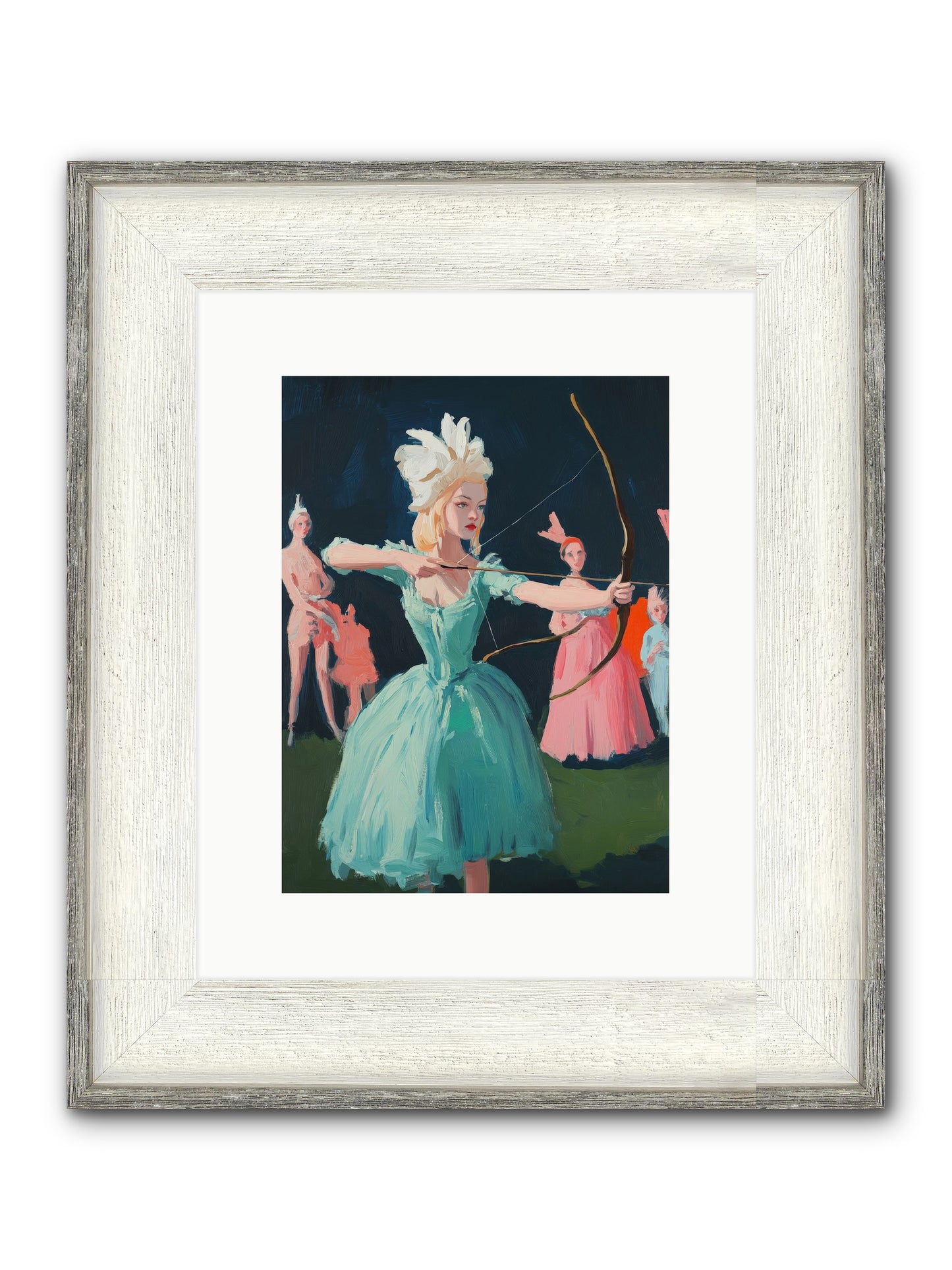 Quiver & Crown Framed Print - Driftwood White 9x12