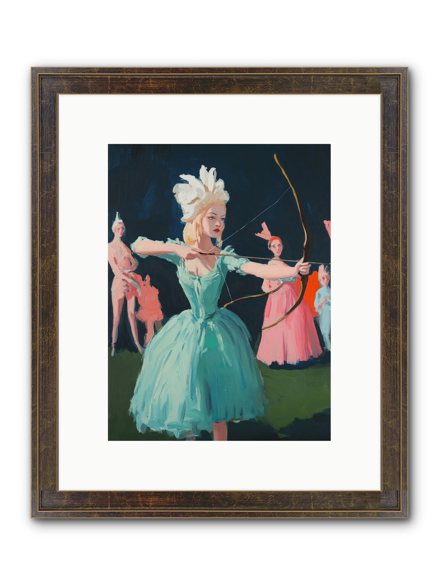Quiver & Crown Framed Print - Slimwoods Black/Gold 9x12
