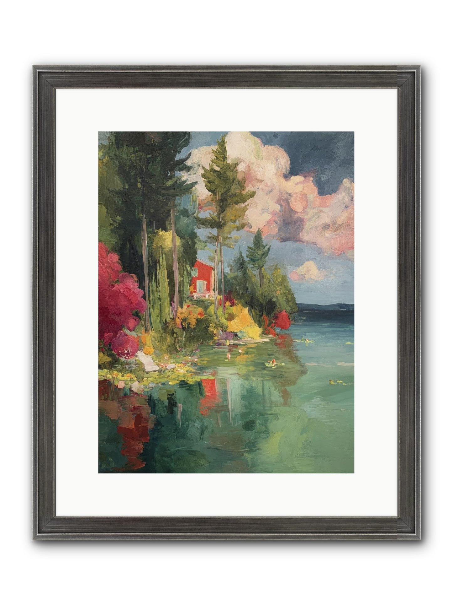 Racing Clouds Framed Print - Slimwoods Black/Silver 12x16