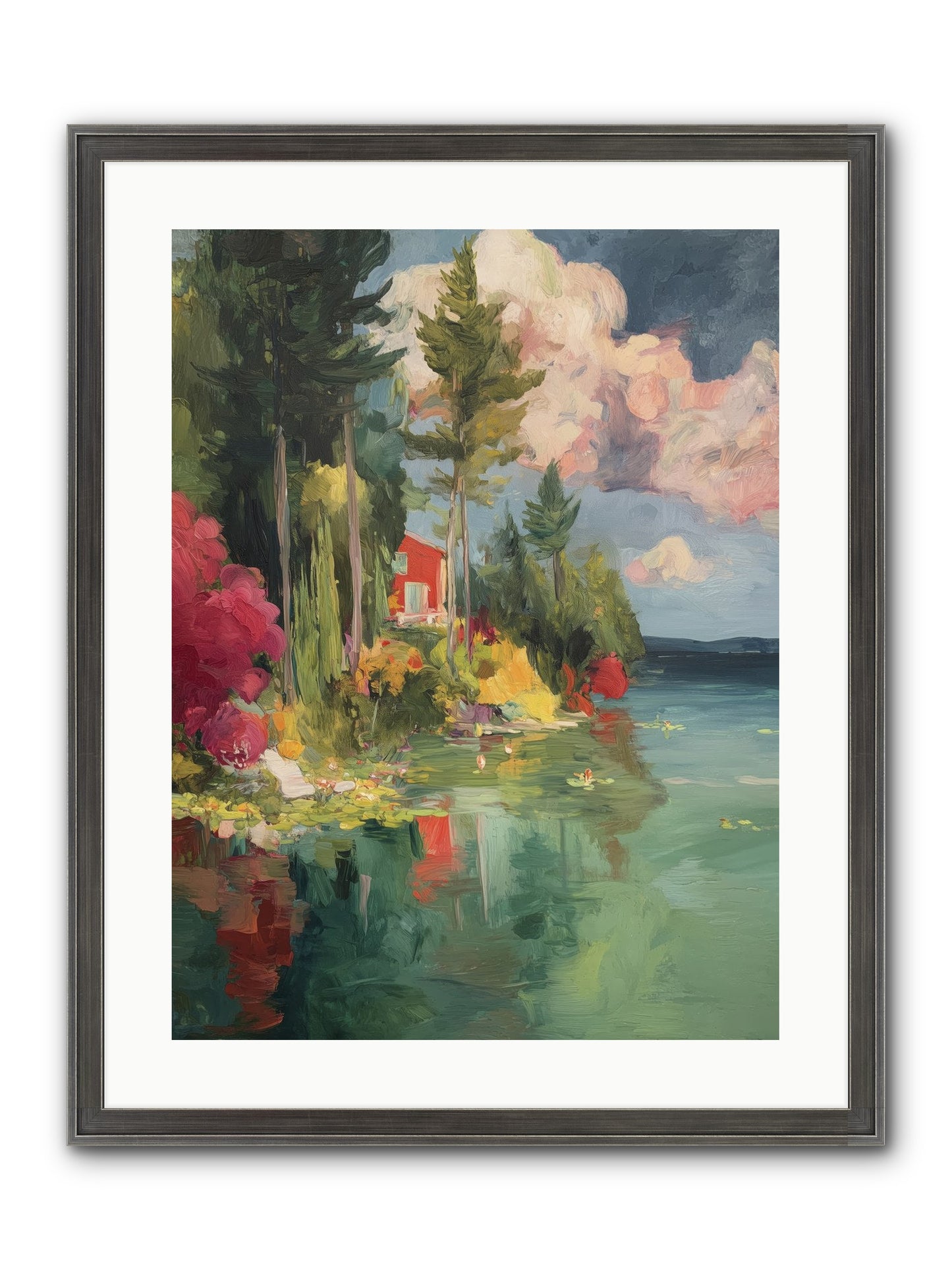 Racing Clouds Framed Print - Slimwoods Black/Silver 18x24