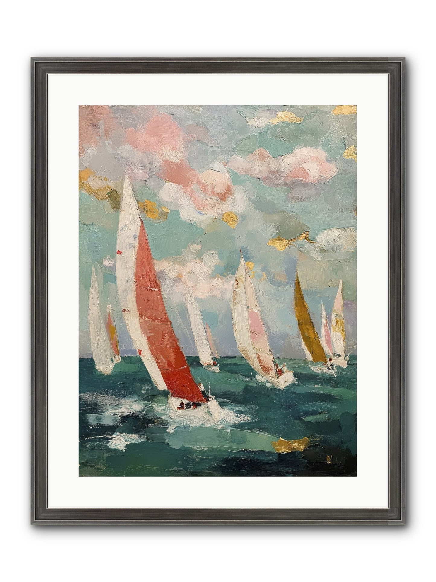 Racing Through Sky Framed Print - Slimwoods Black/Silver 18x24