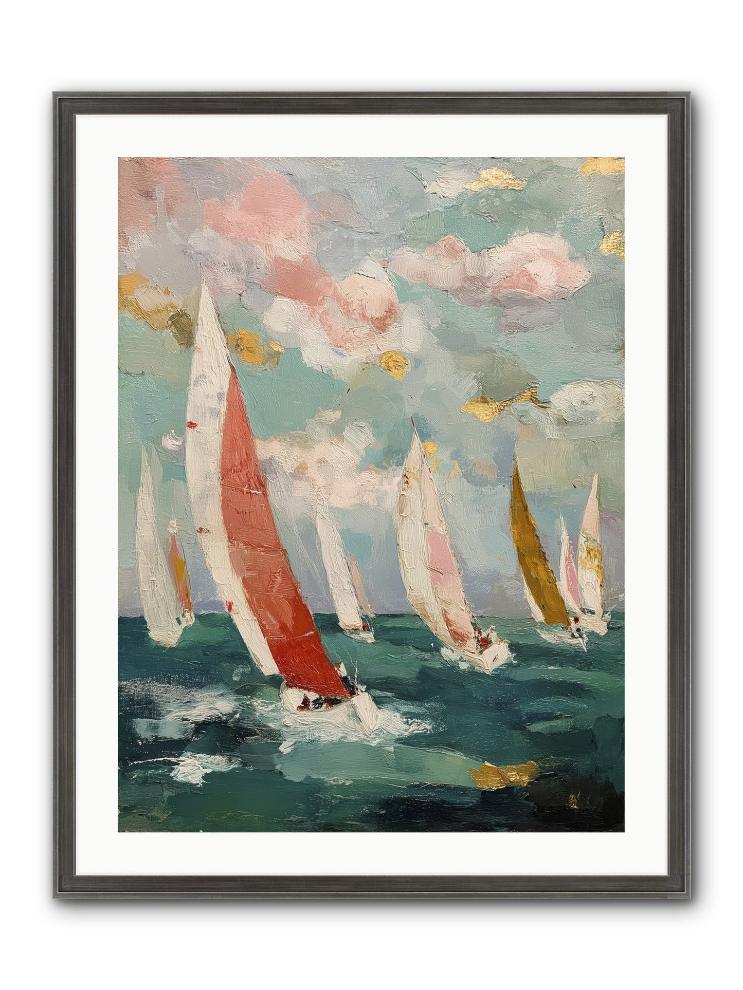 Racing Through Sky Framed Print - Slimwoods Black/Silver 24x32