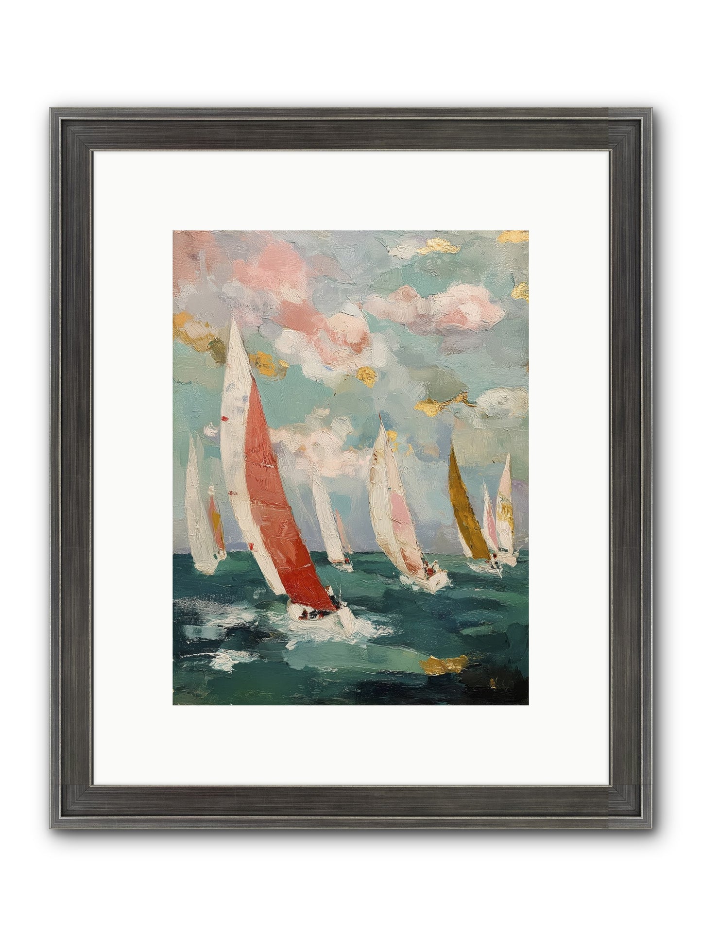 Racing Through Sky Framed Print - Slimwoods Black/Silver 9x12