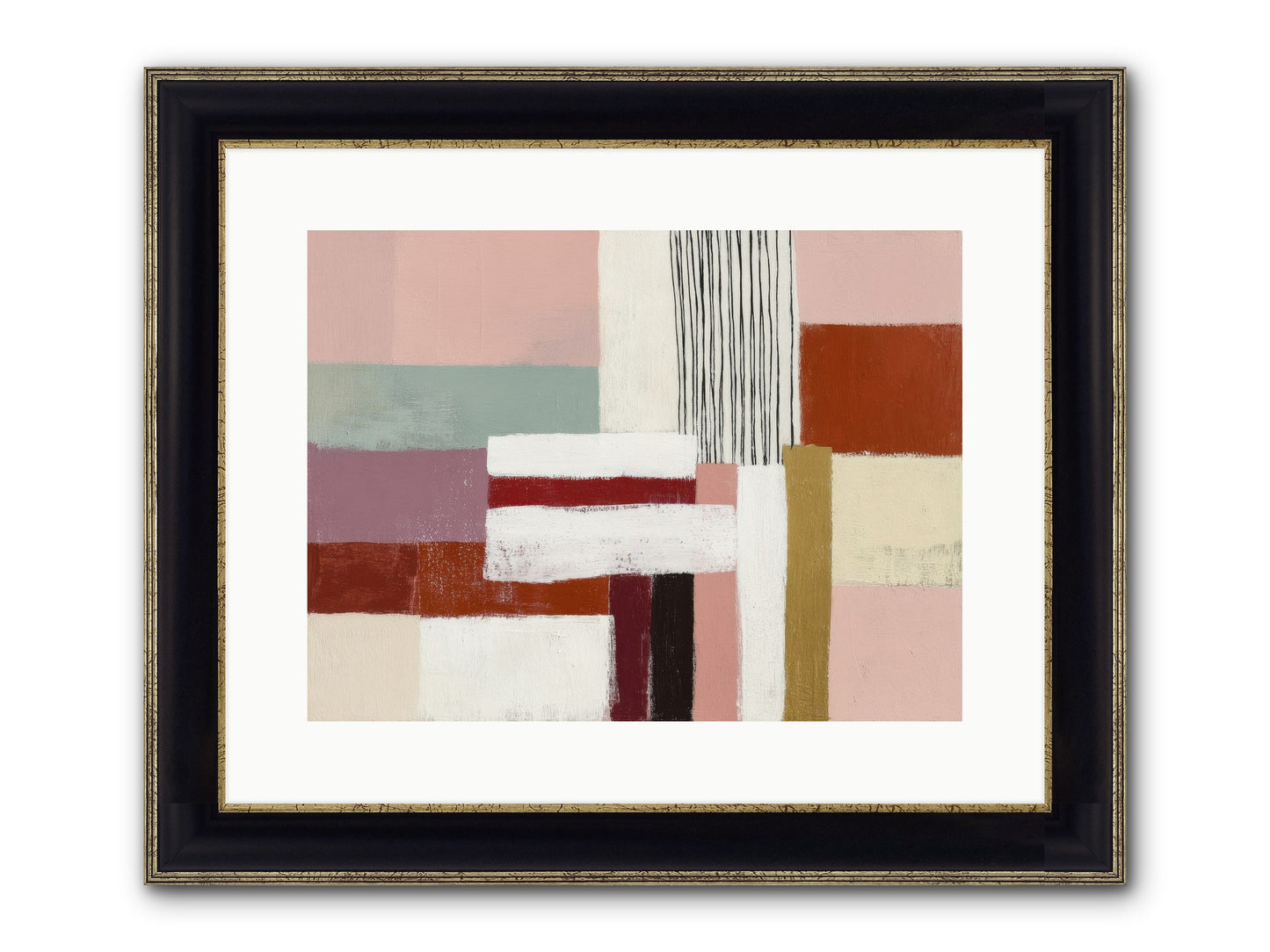 Radiant Acre Framed Print - Black & Gold 16x12