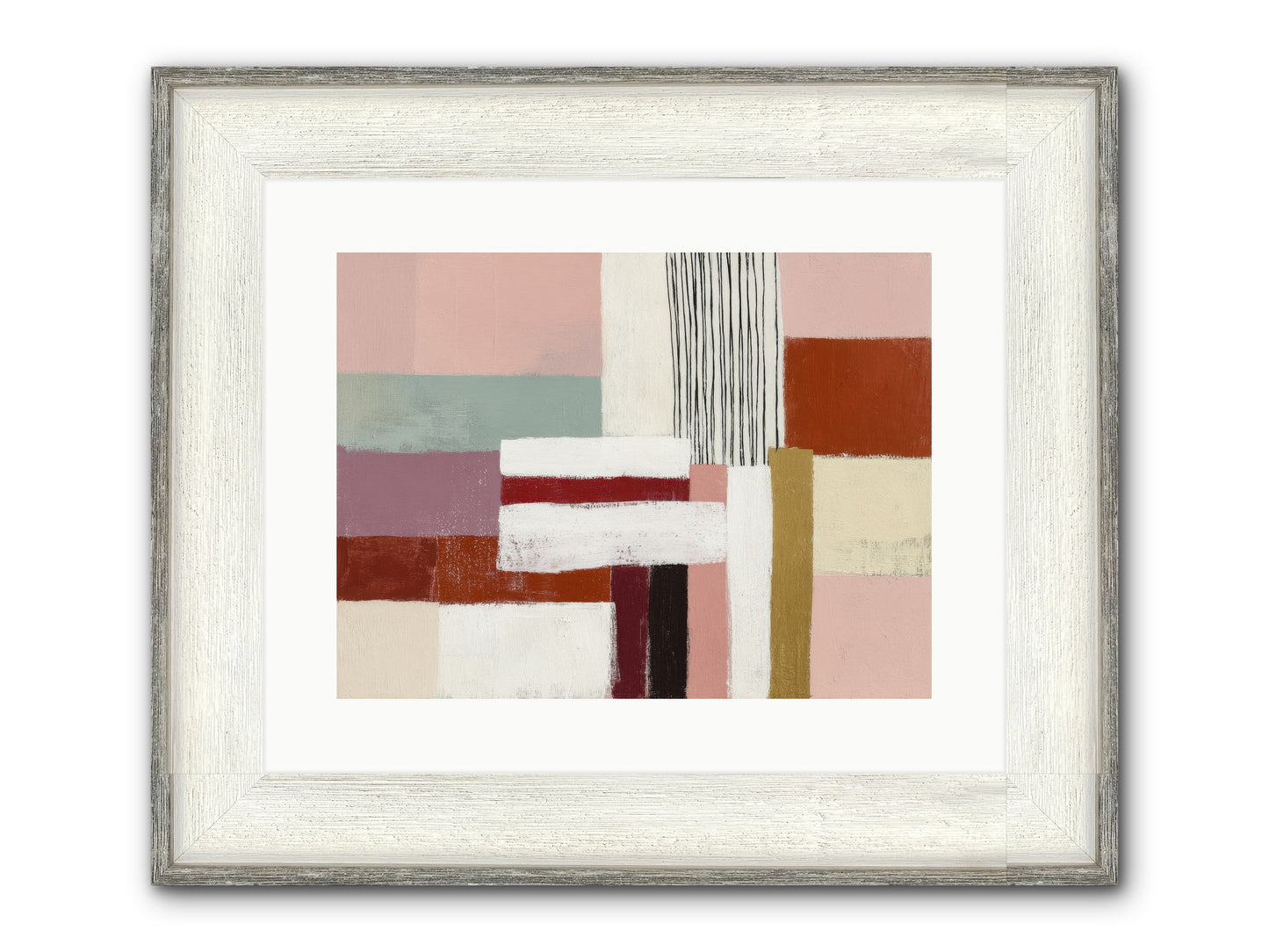 Radiant Acre Framed Print - Driftwood White 16x12
