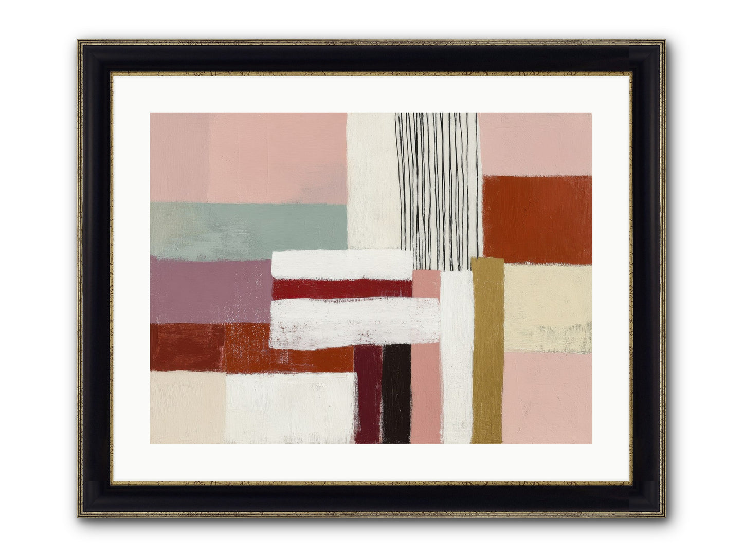 Radiant Acre Framed Print - Black & Gold 24x18