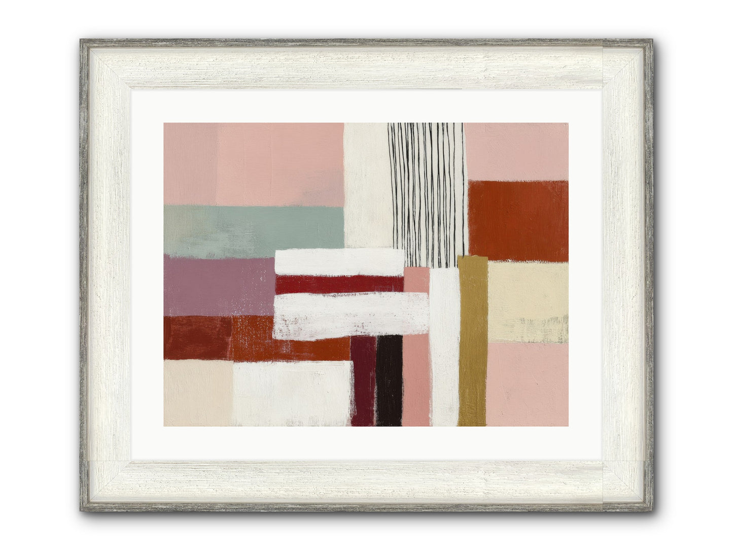 Radiant Acre Framed Print - Driftwood White 24x18