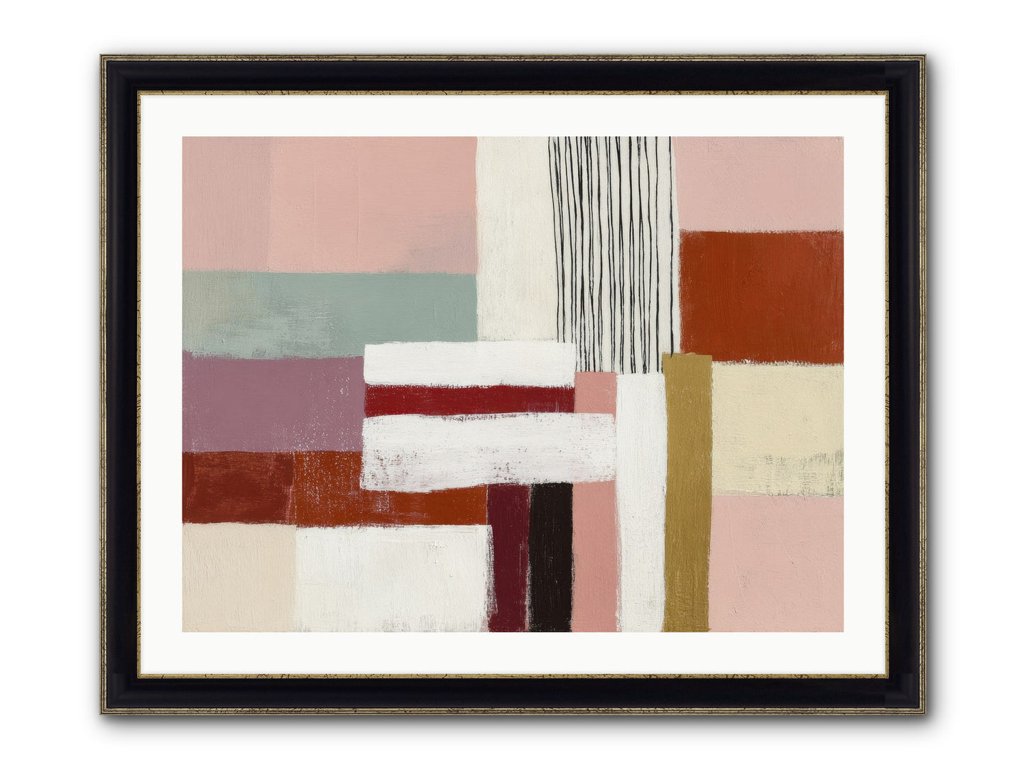 Radiant Acre Framed Print - Black & Gold 32x24
