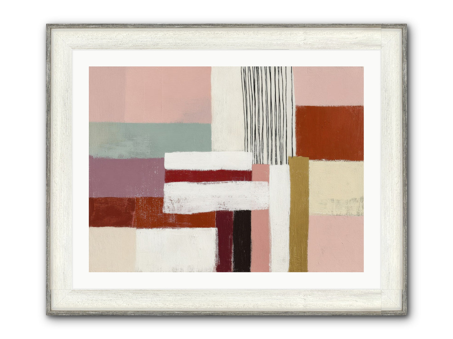 Radiant Acre Framed Print - Driftwood White 32x24