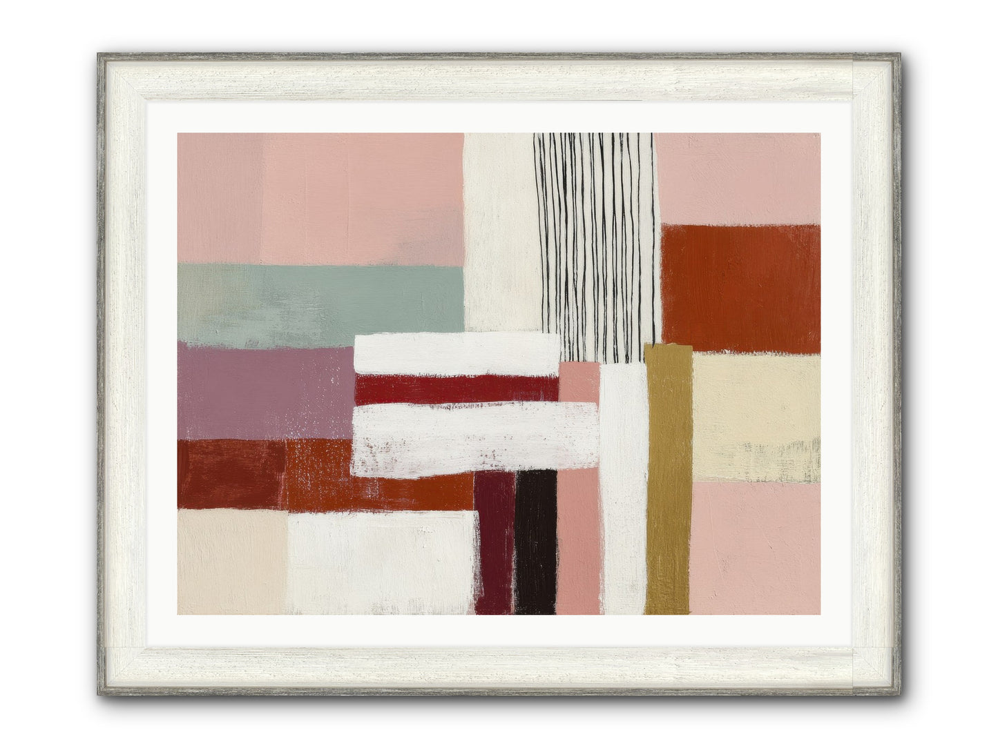 Radiant Acre Framed Print - Driftwood White 40x30