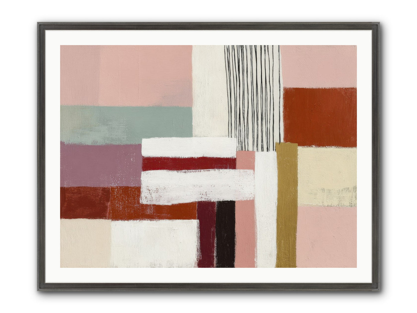 Radiant Acre Framed Print - Slimwoods Black/Silver 40x30