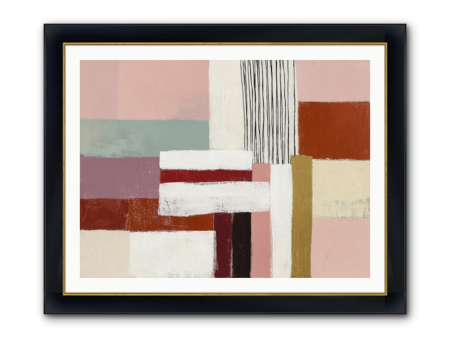 Radiant Acre Framed Print - Wide Black w/Gold 40x30