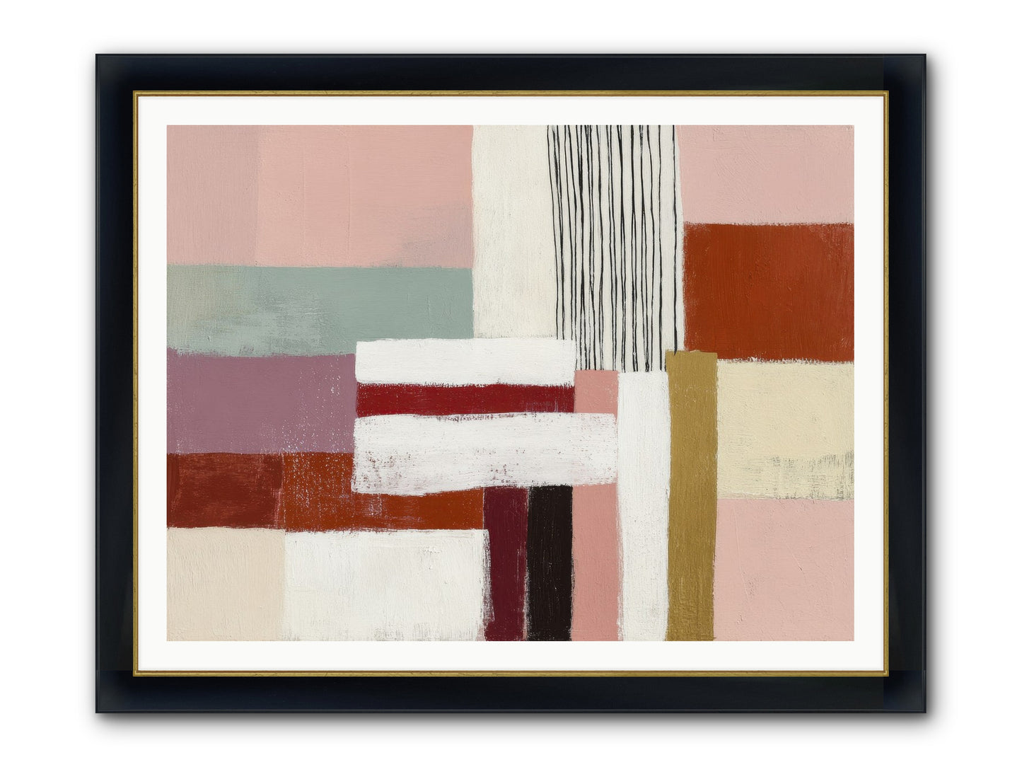 Radiant Acre Framed Print - Wide Black w/Gold 48x36