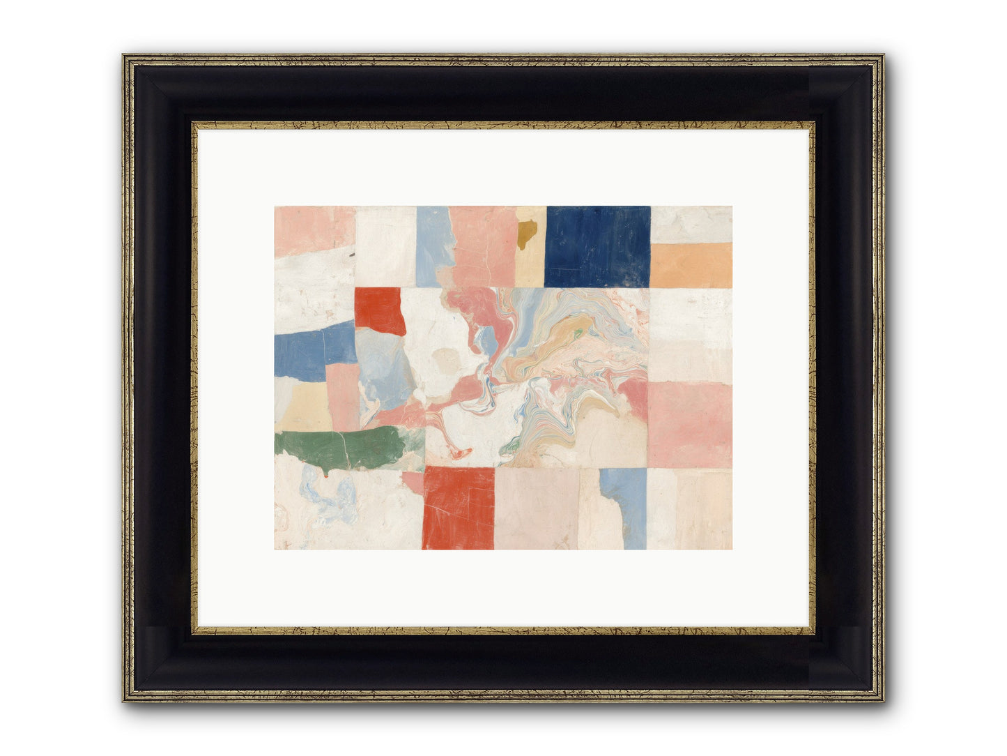 Radiant Flux Framed Print - Black & Gold 12x9