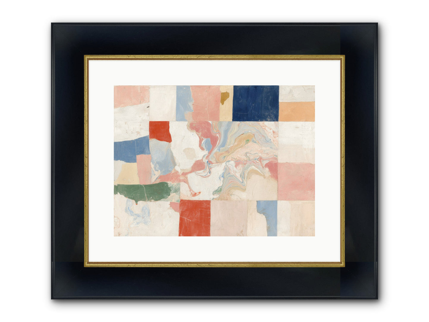 Radiant Flux Framed Print - Wide Black w/Gold 16x12