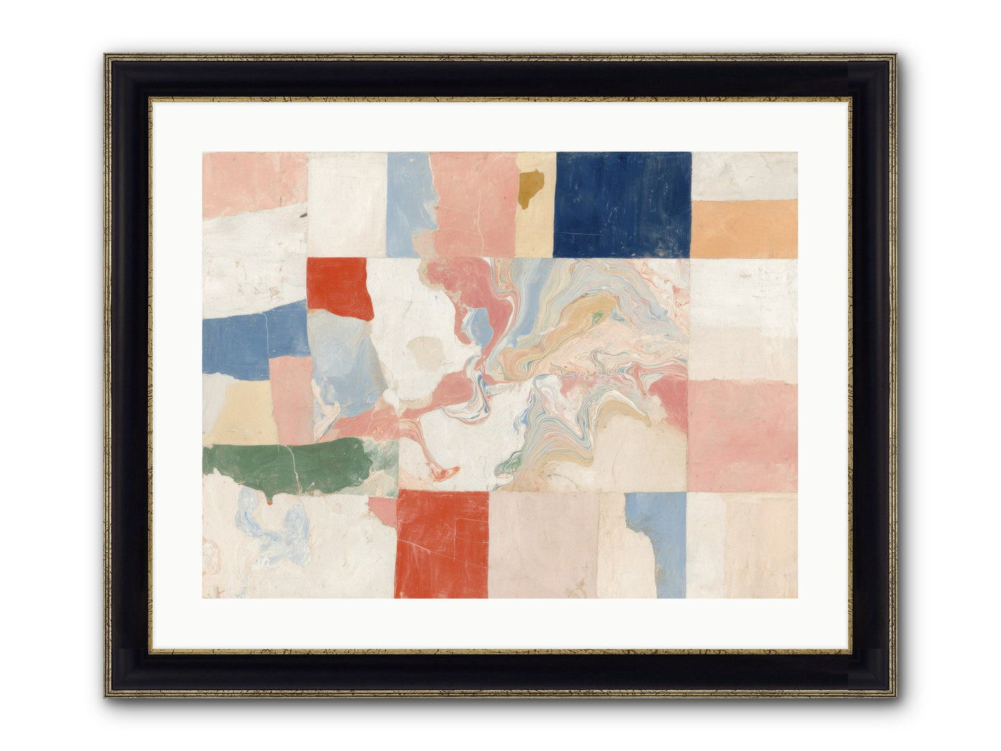 Radiant Flux Framed Print - Black & Gold 24x18