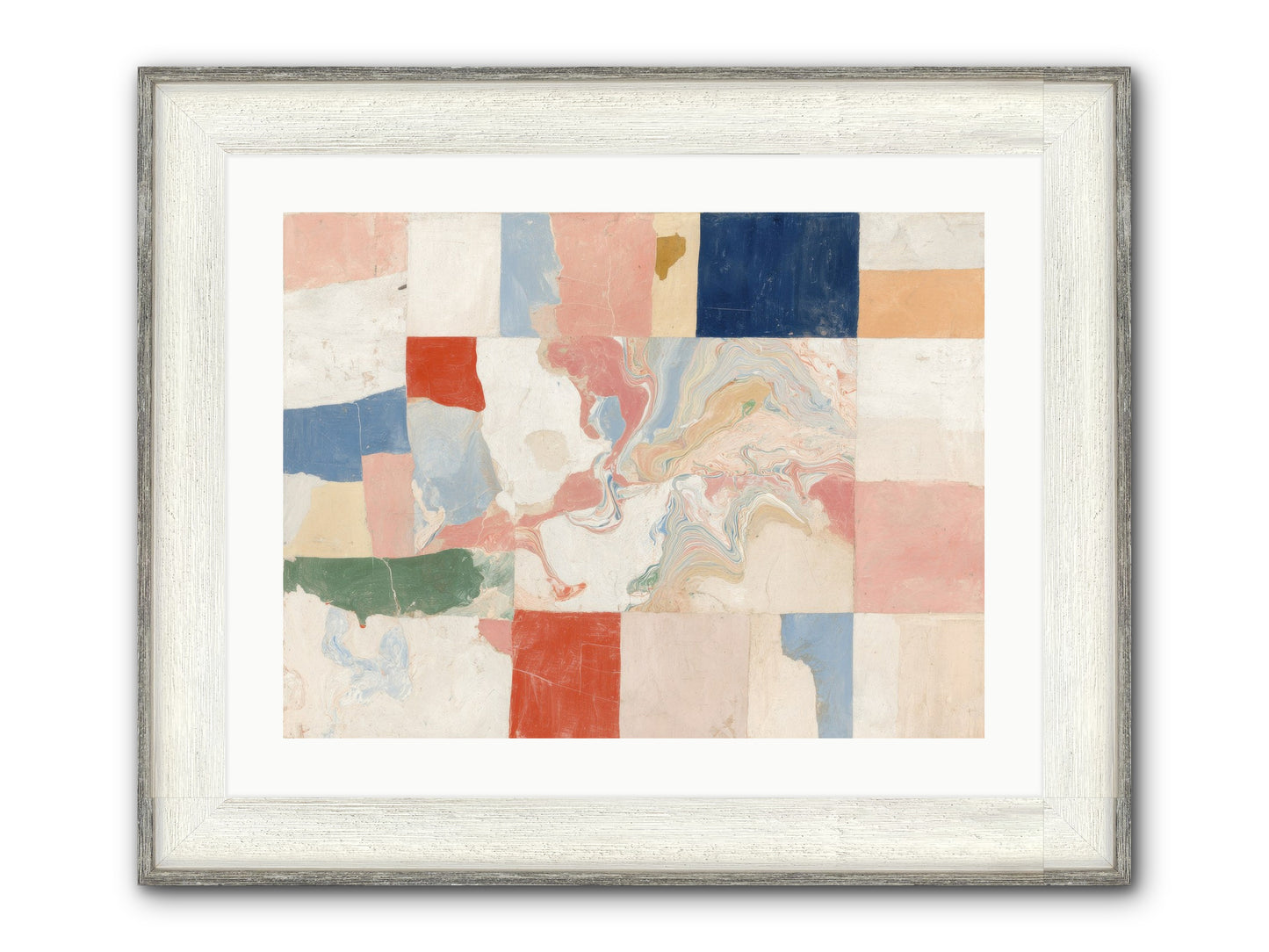 Radiant Flux Framed Print - Driftwood White 24x18