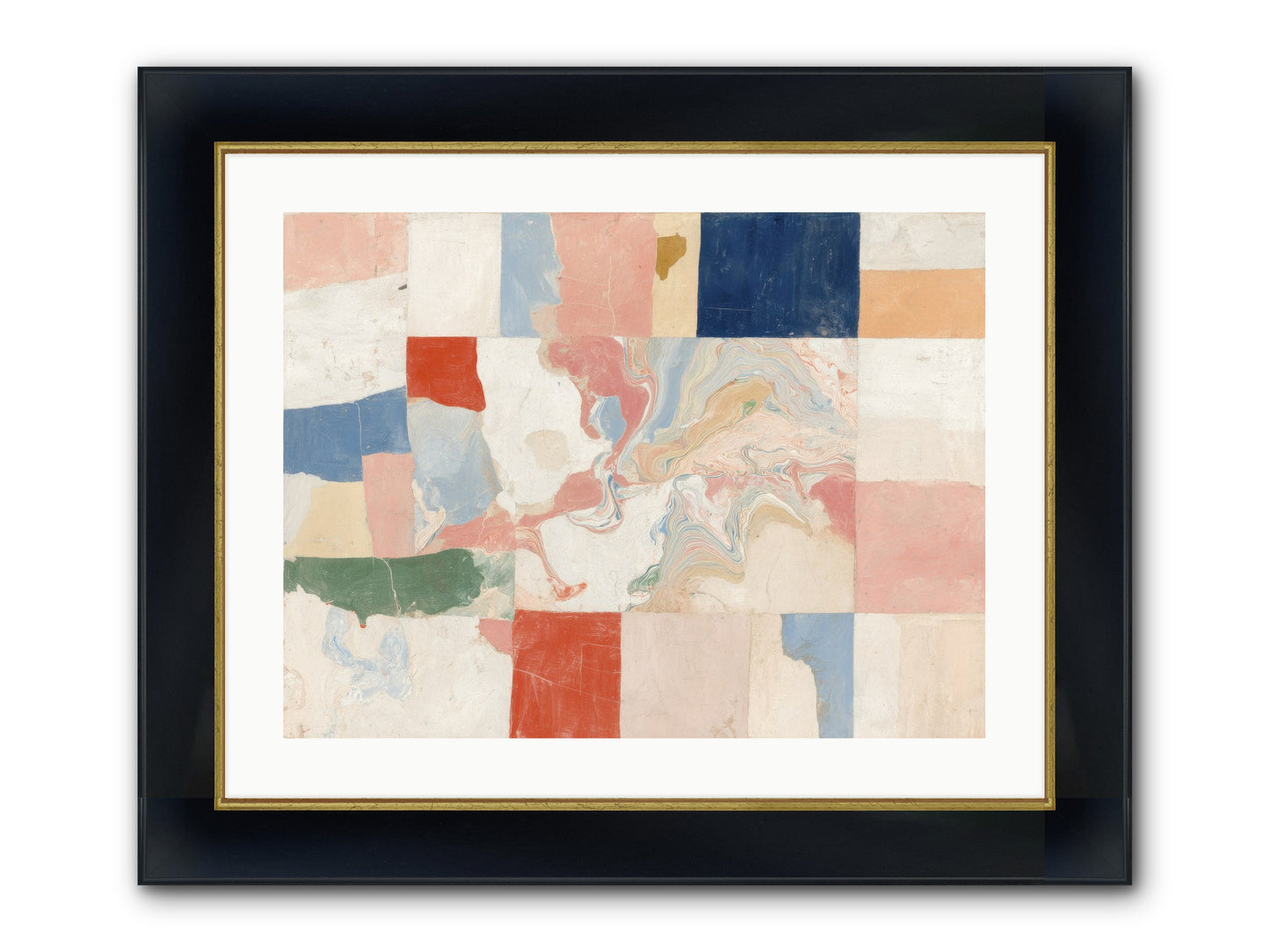 Radiant Flux Framed Print - Wide Black w/Gold 24x18