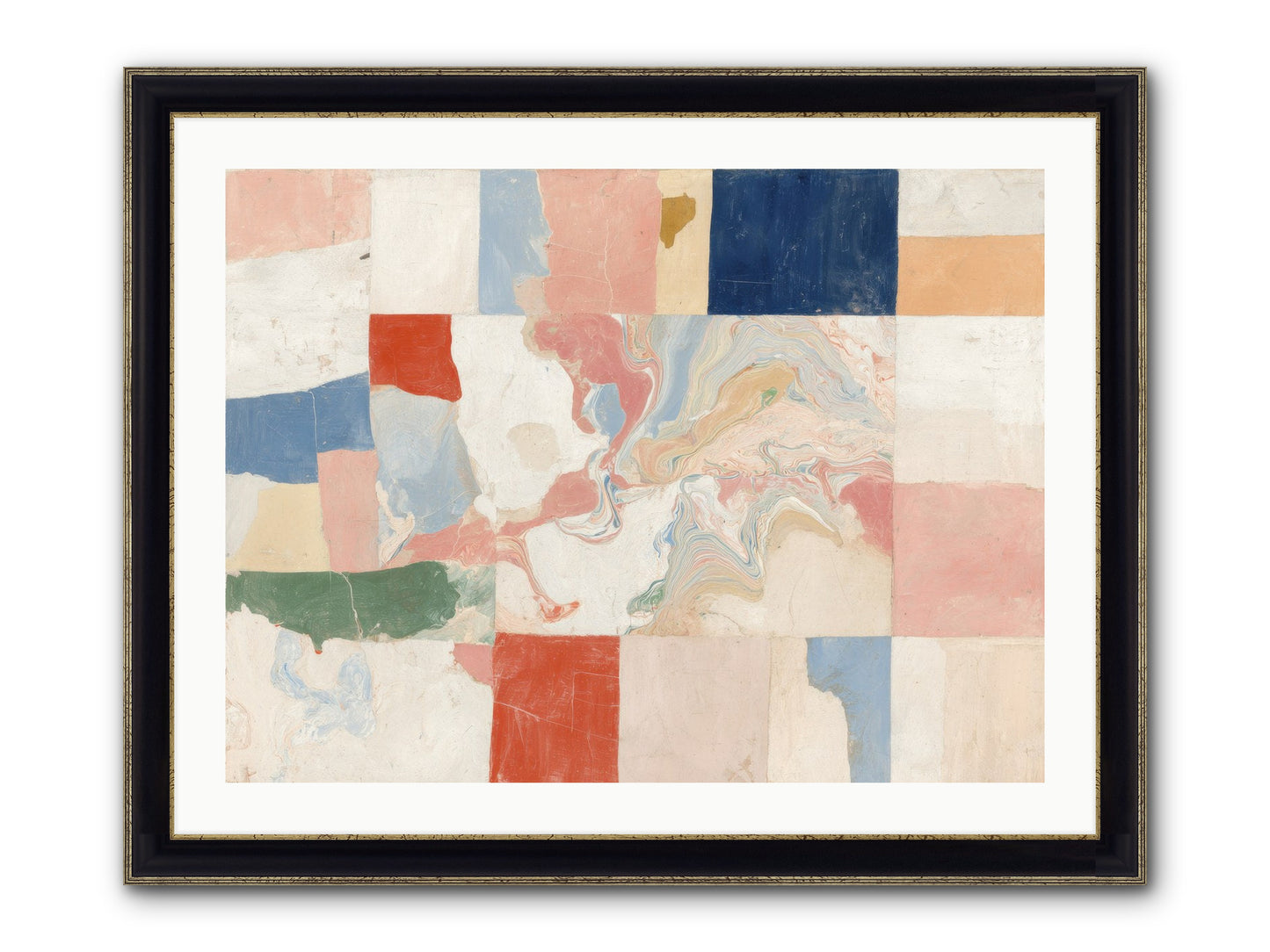 Radiant Flux Framed Print - Black & Gold 32x24