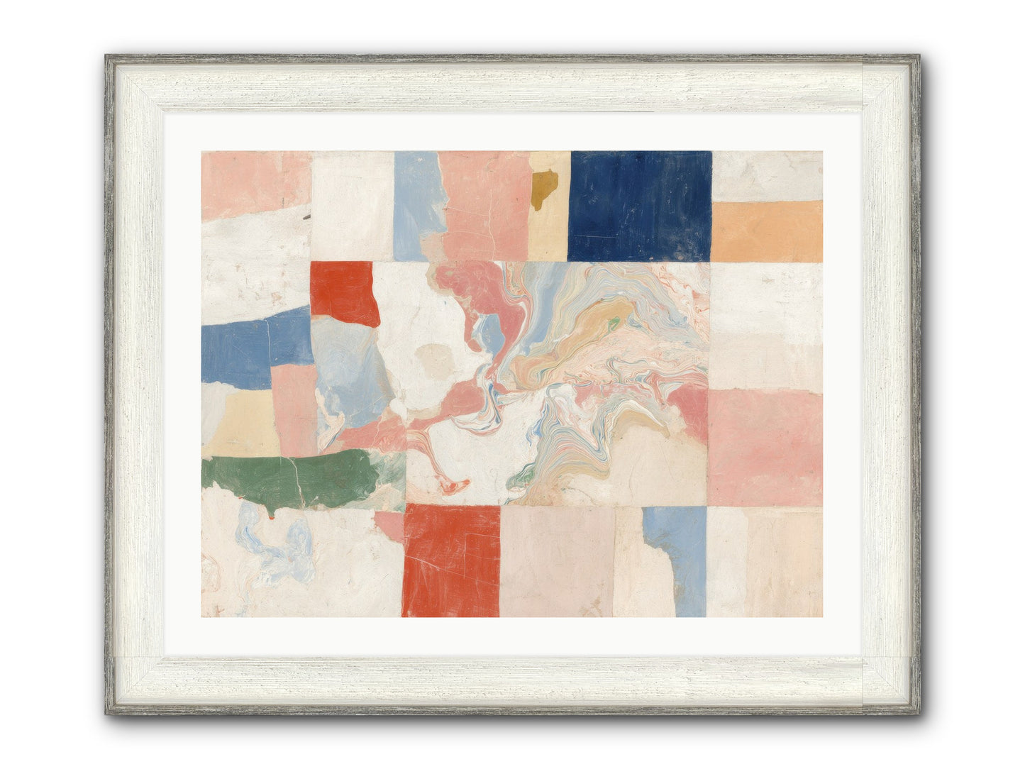 Radiant Flux Framed Print - Driftwood White 32x24