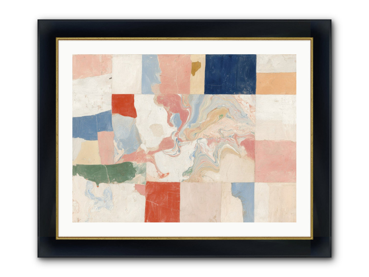 Radiant Flux Framed Print - Wide Black w/Gold 32x24