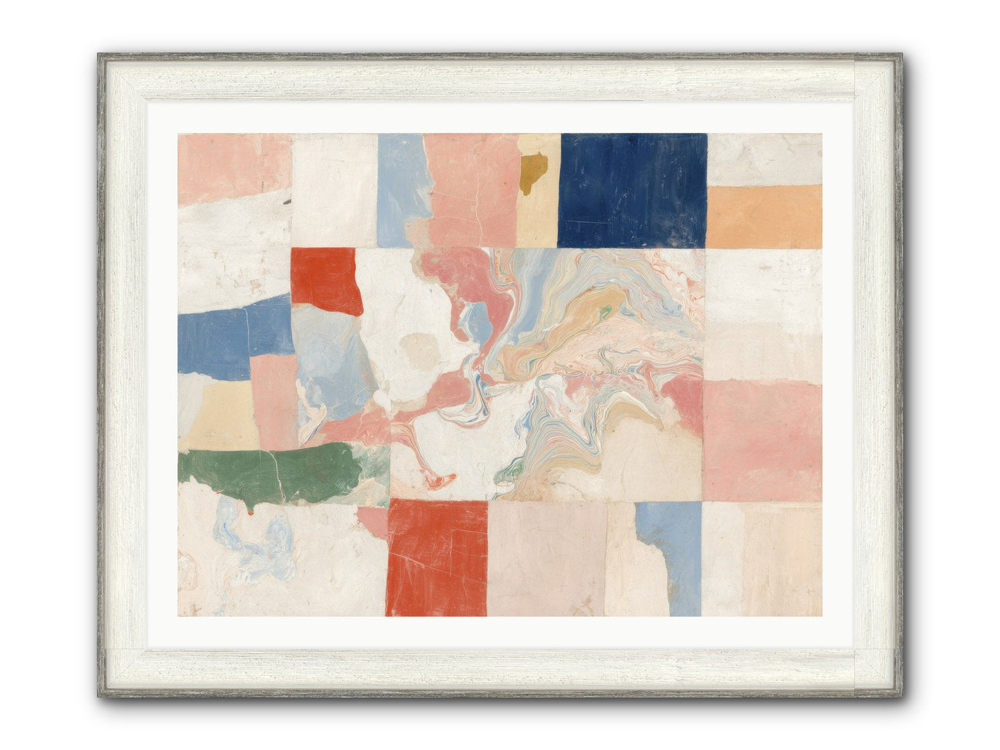 Radiant Flux Framed Print - Driftwood White 40x30
