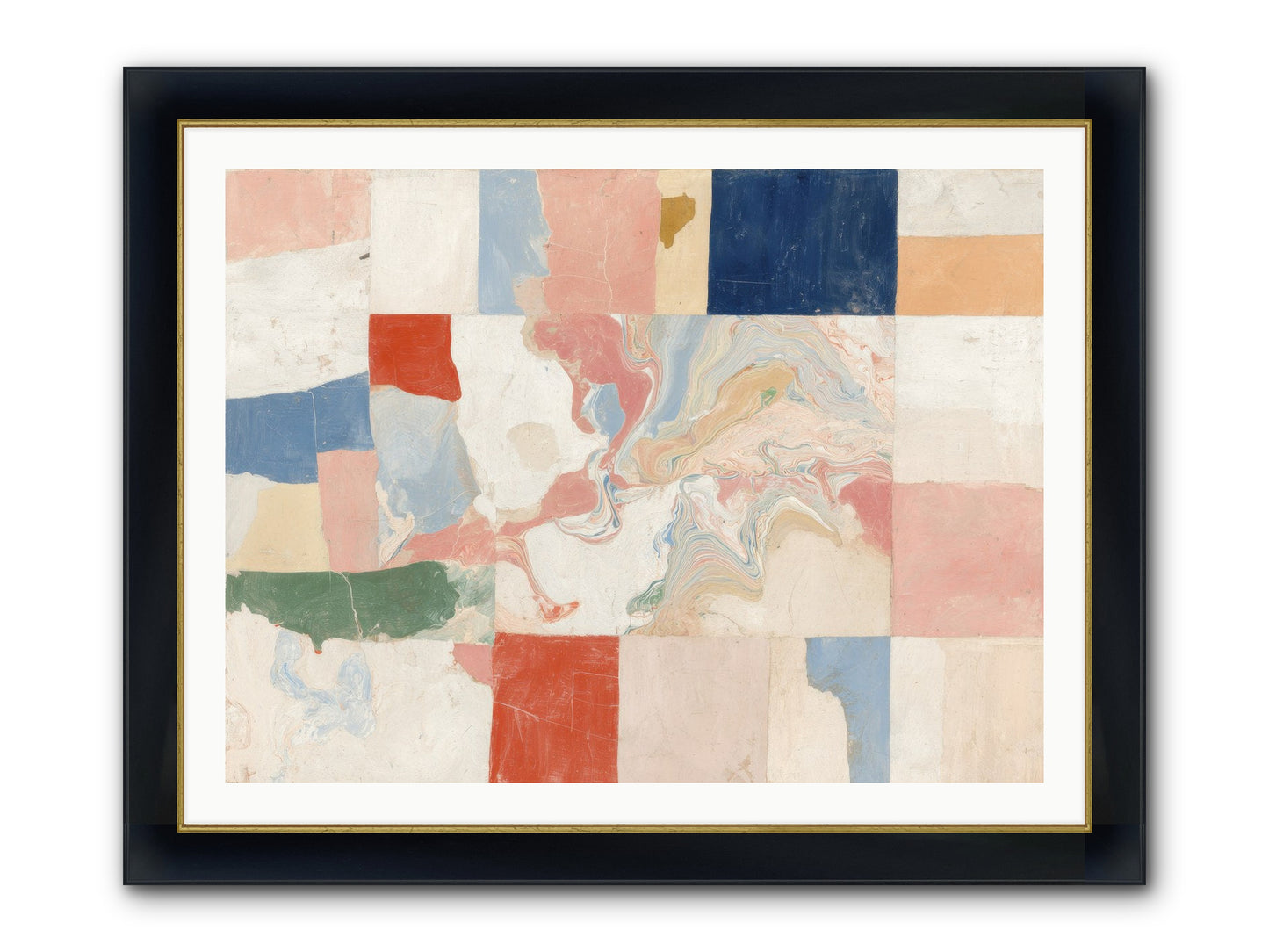 Radiant Flux Framed Print - Wide Black w/Gold 40x30