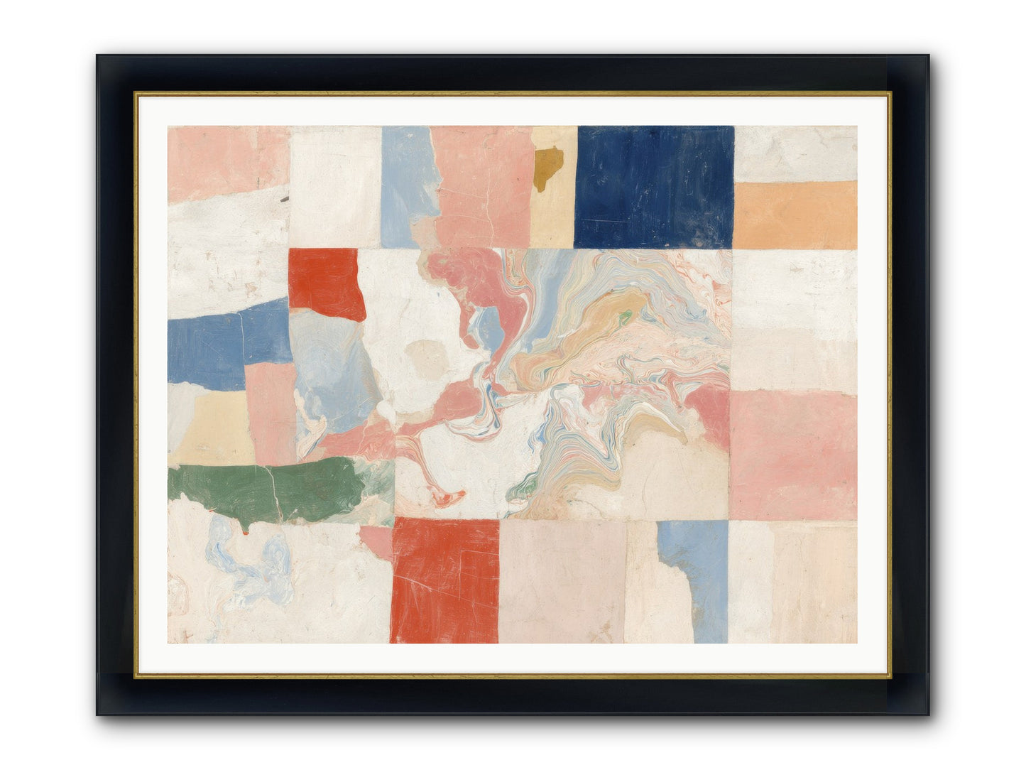 Radiant Flux Framed Print - Wide Black w/Gold 48x36