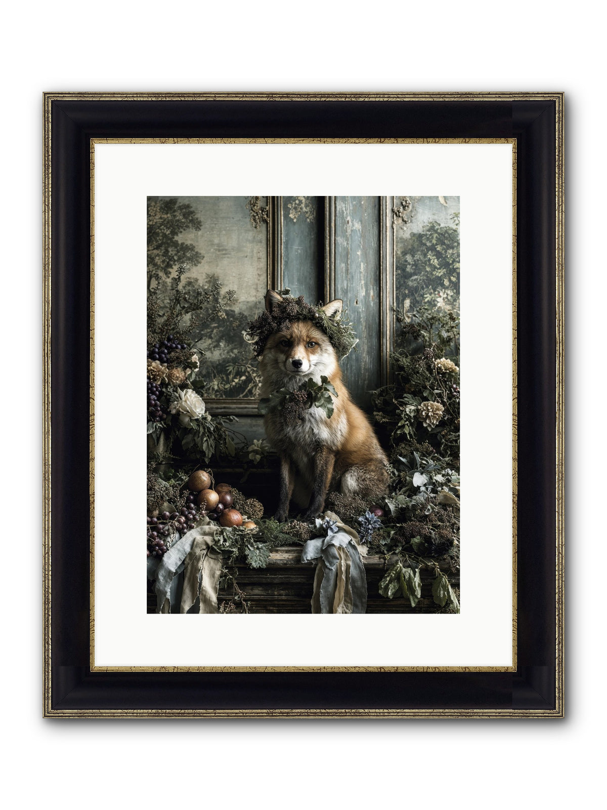 Rafe Framed Print - Black & Gold 12x16