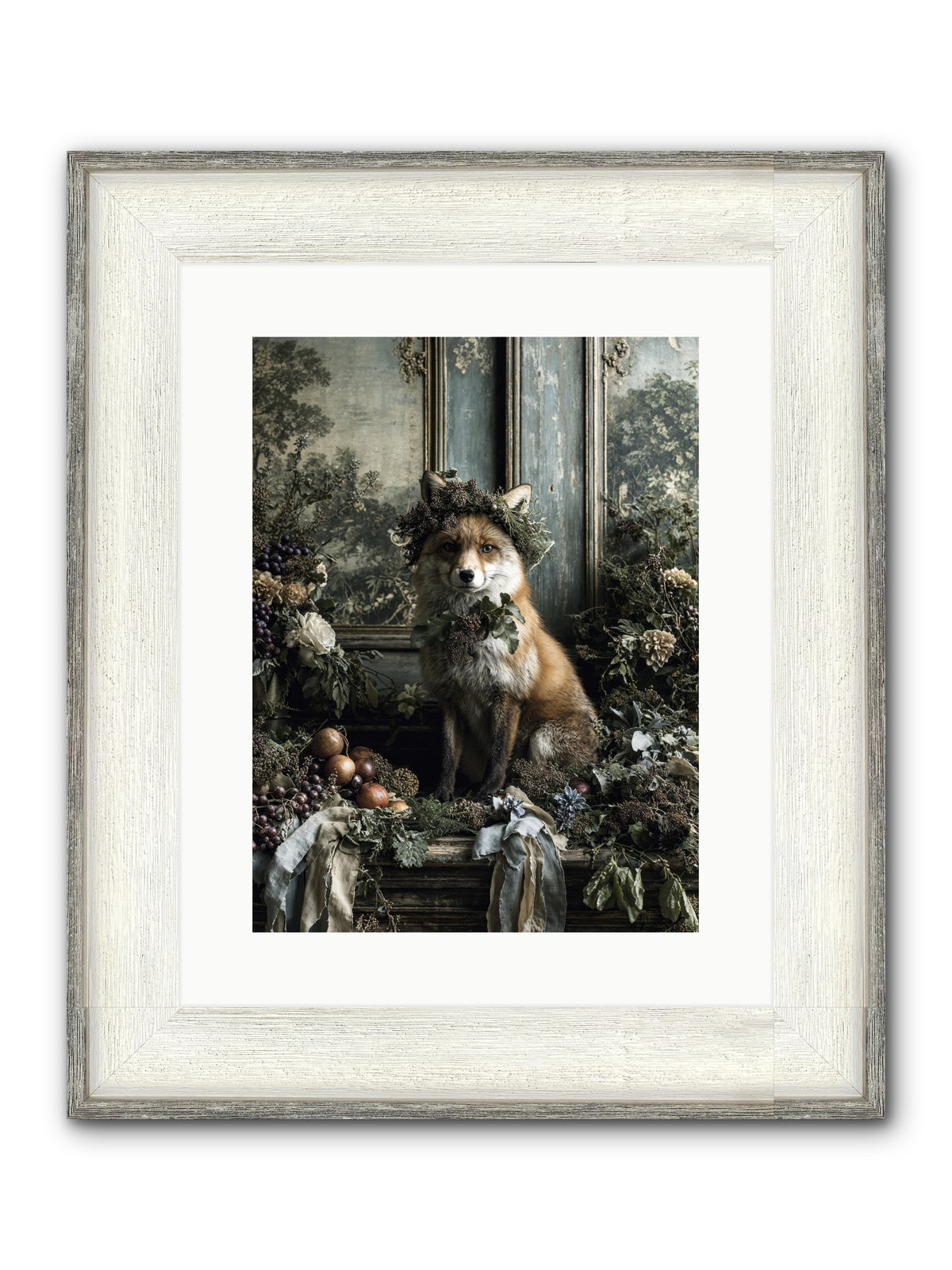Rafe Framed Print - Driftwood White 12x16