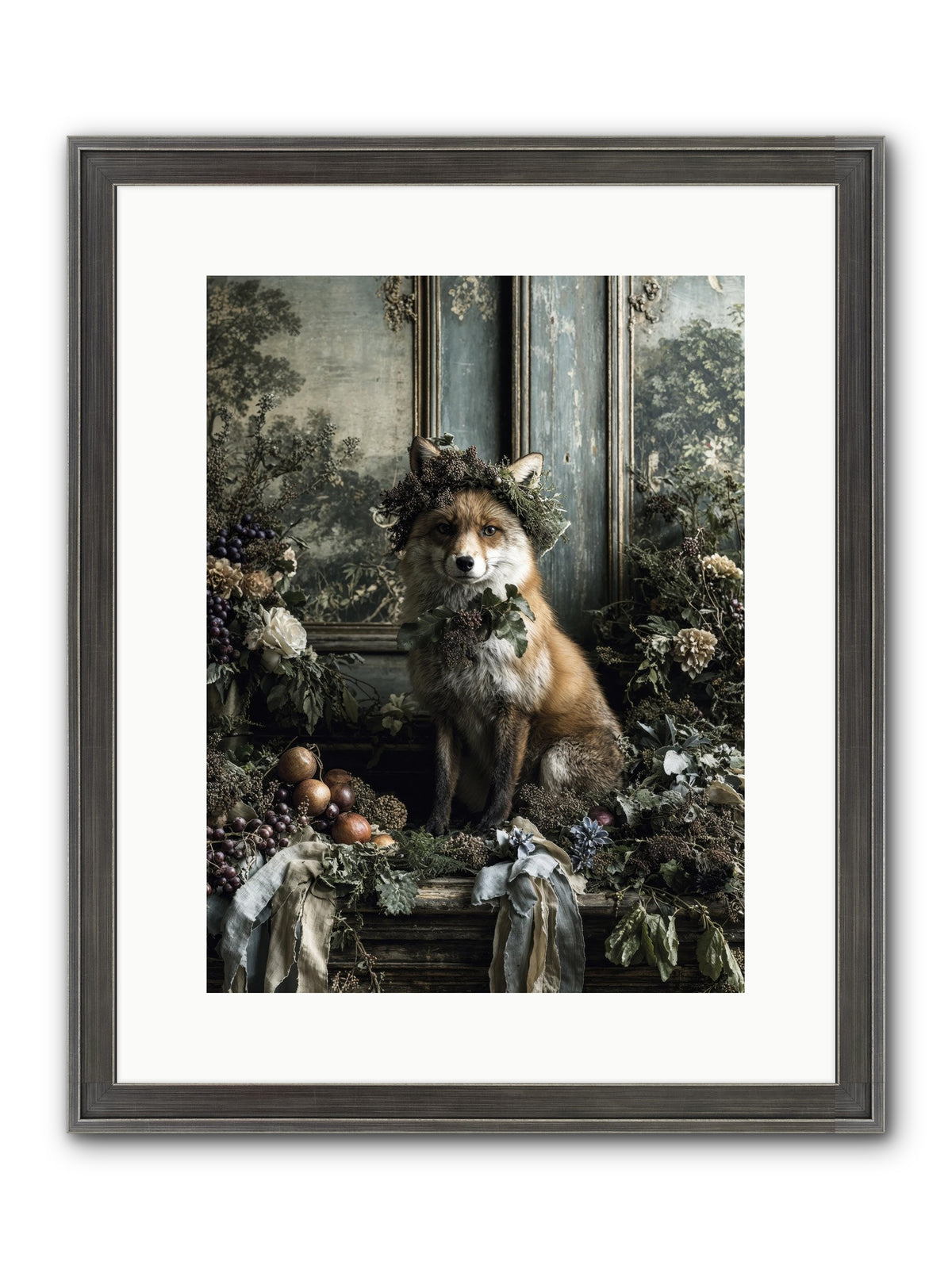 Rafe Framed Print - Slimwoods Black/Silver 12x16