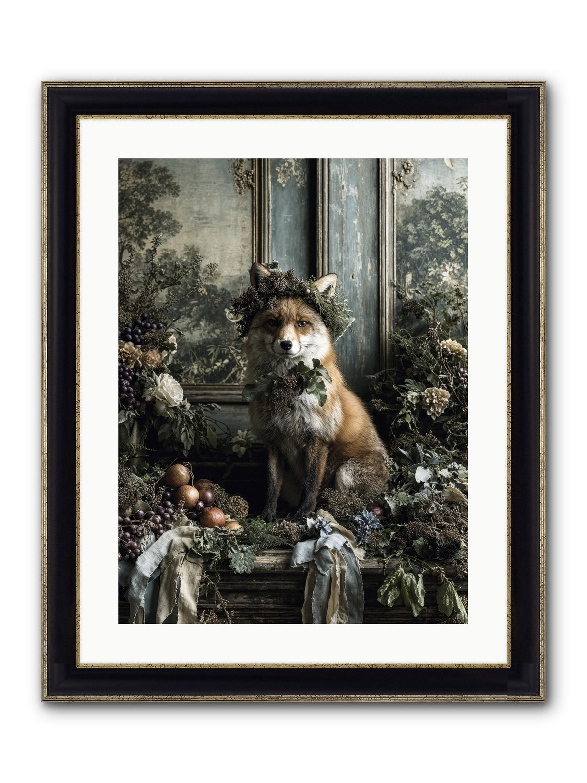 Rafe Framed Print - Black & Gold 18x24