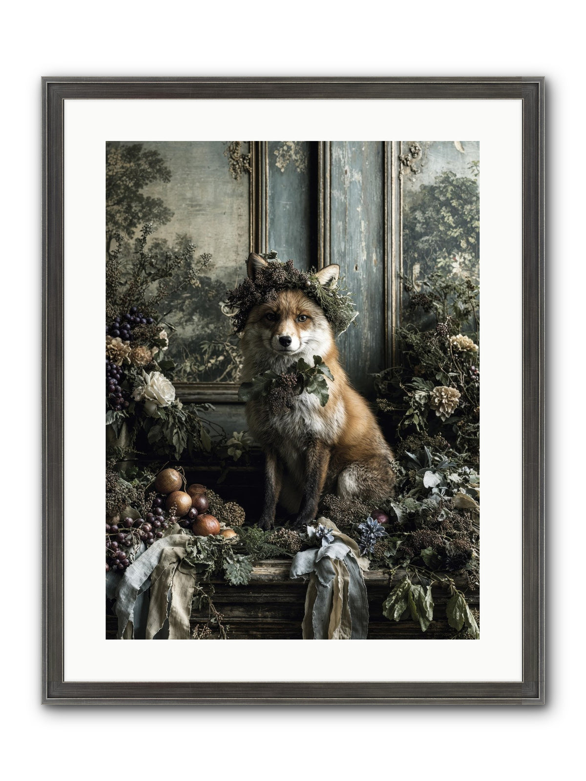 Rafe Framed Print - Slimwoods Black/Silver 18x24