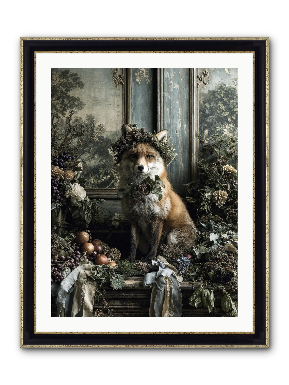Rafe Framed Print - Black & Gold 24x32