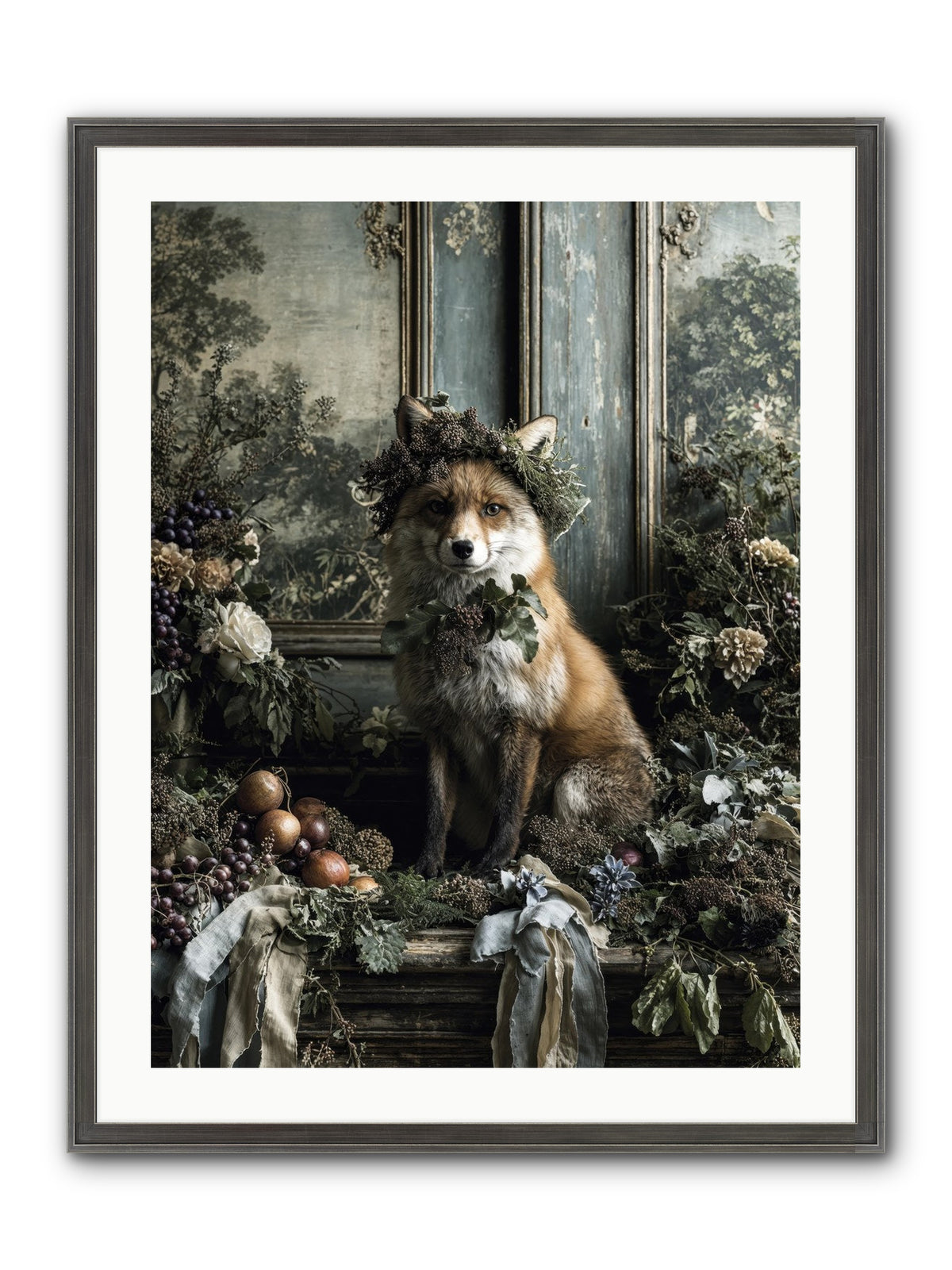 Rafe Framed Print - Slimwoods Black/Silver 24x32