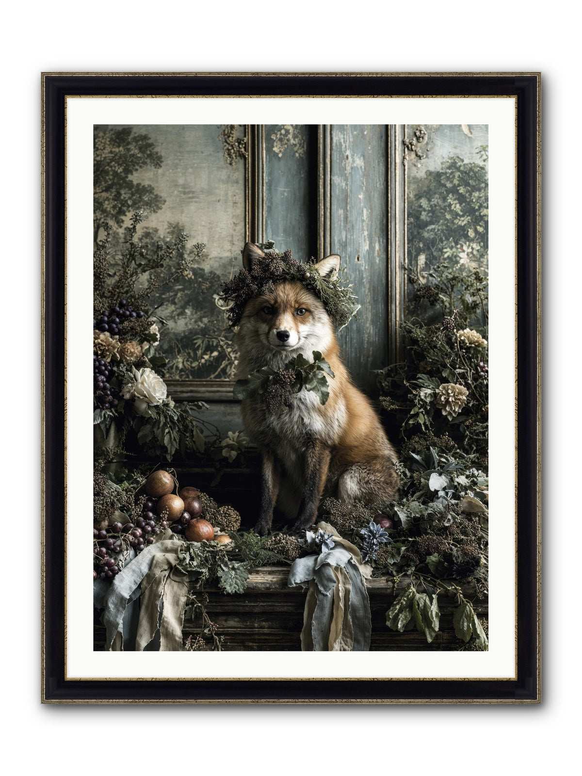 Rafe Framed Print - Black & Gold 30x40