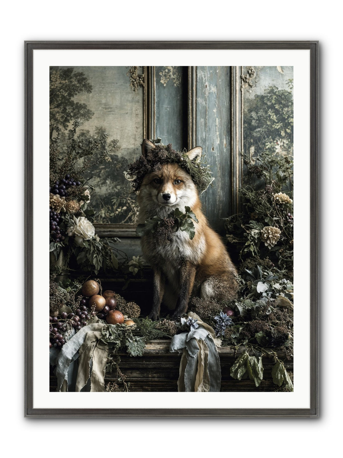 Rafe Framed Print - Slimwoods Black/Silver 30x40