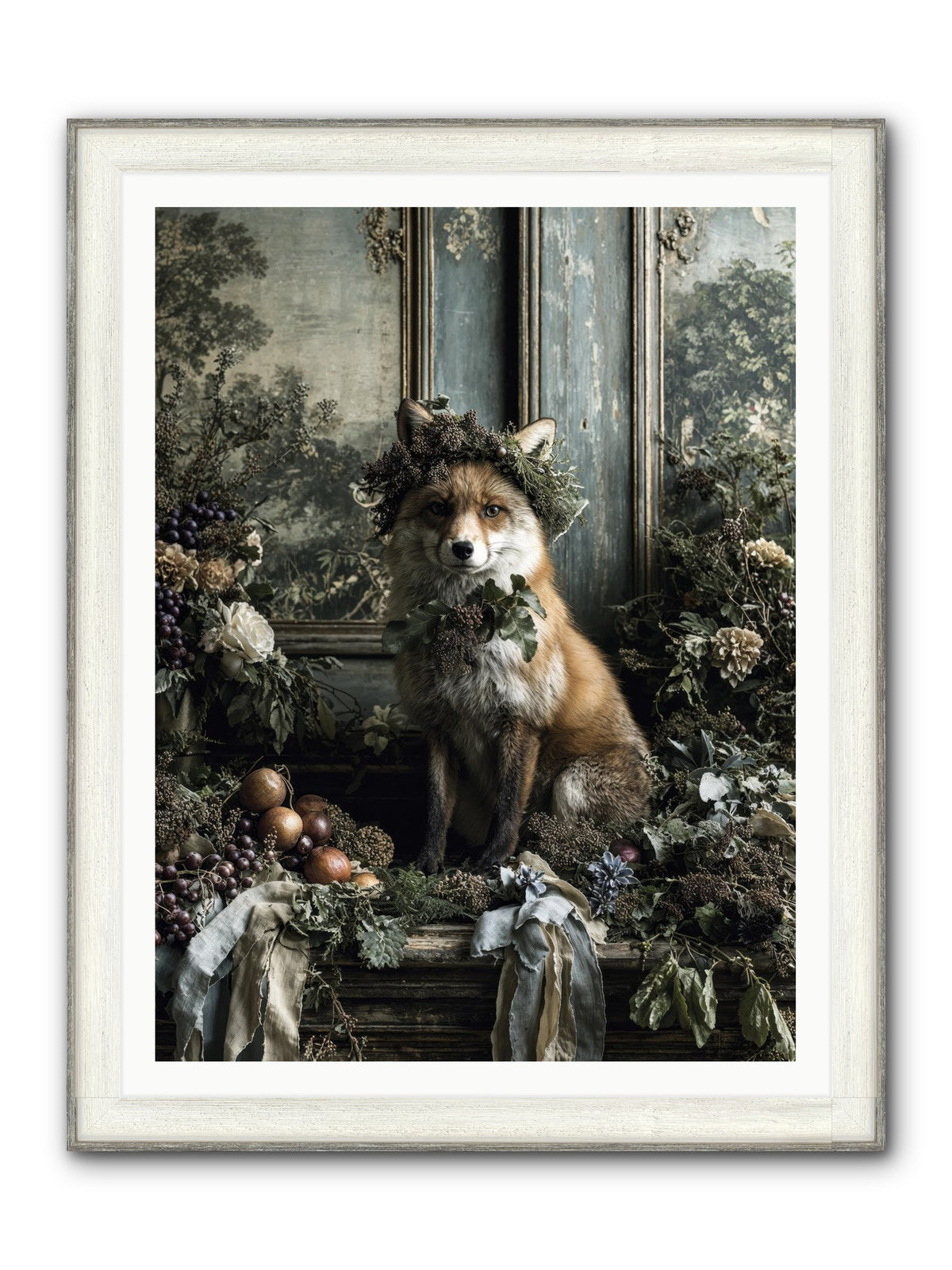 Rafe Framed Print - Driftwood White 36x48