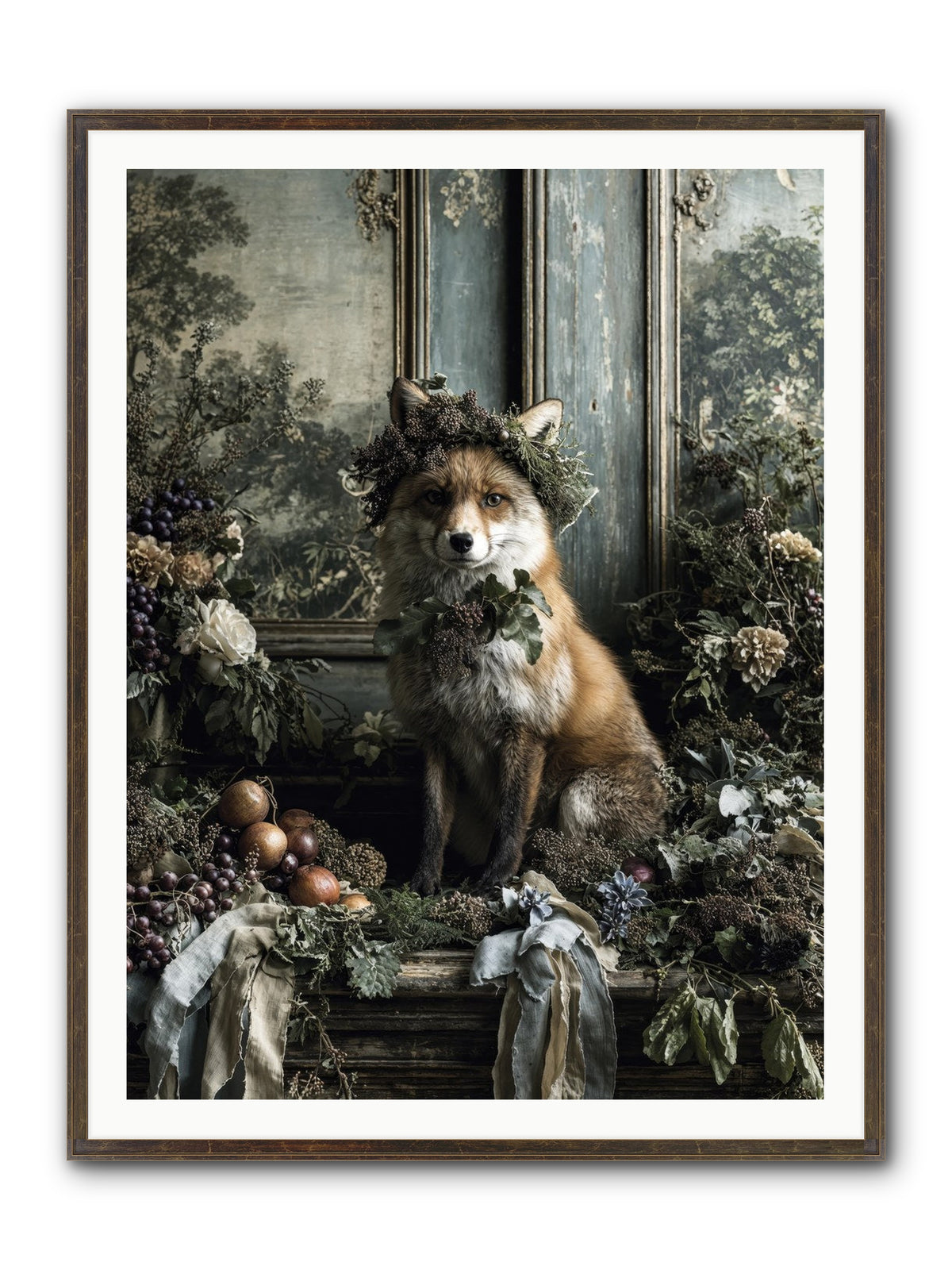 Rafe Framed Print - Slimwoods Black/Gold 36x48