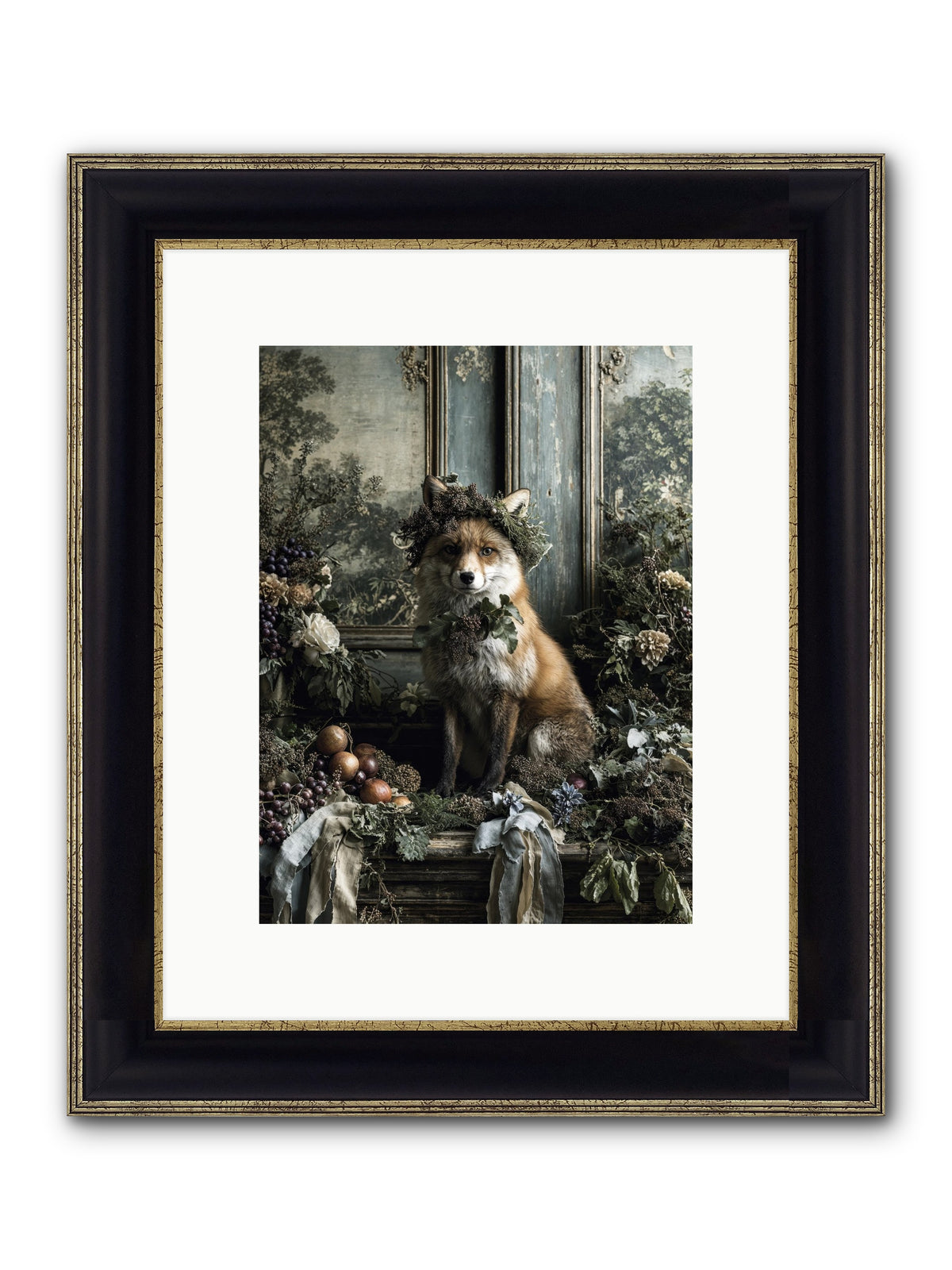 Rafe Framed Print - Black & Gold 9x12