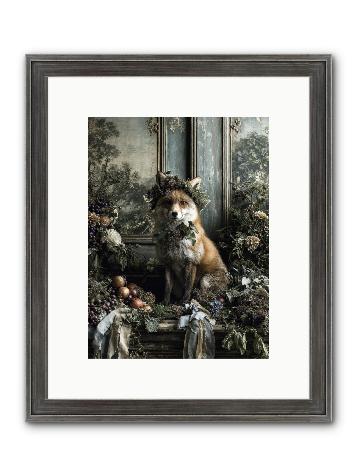 Rafe Framed Print - Slimwoods Black/Silver 9x12