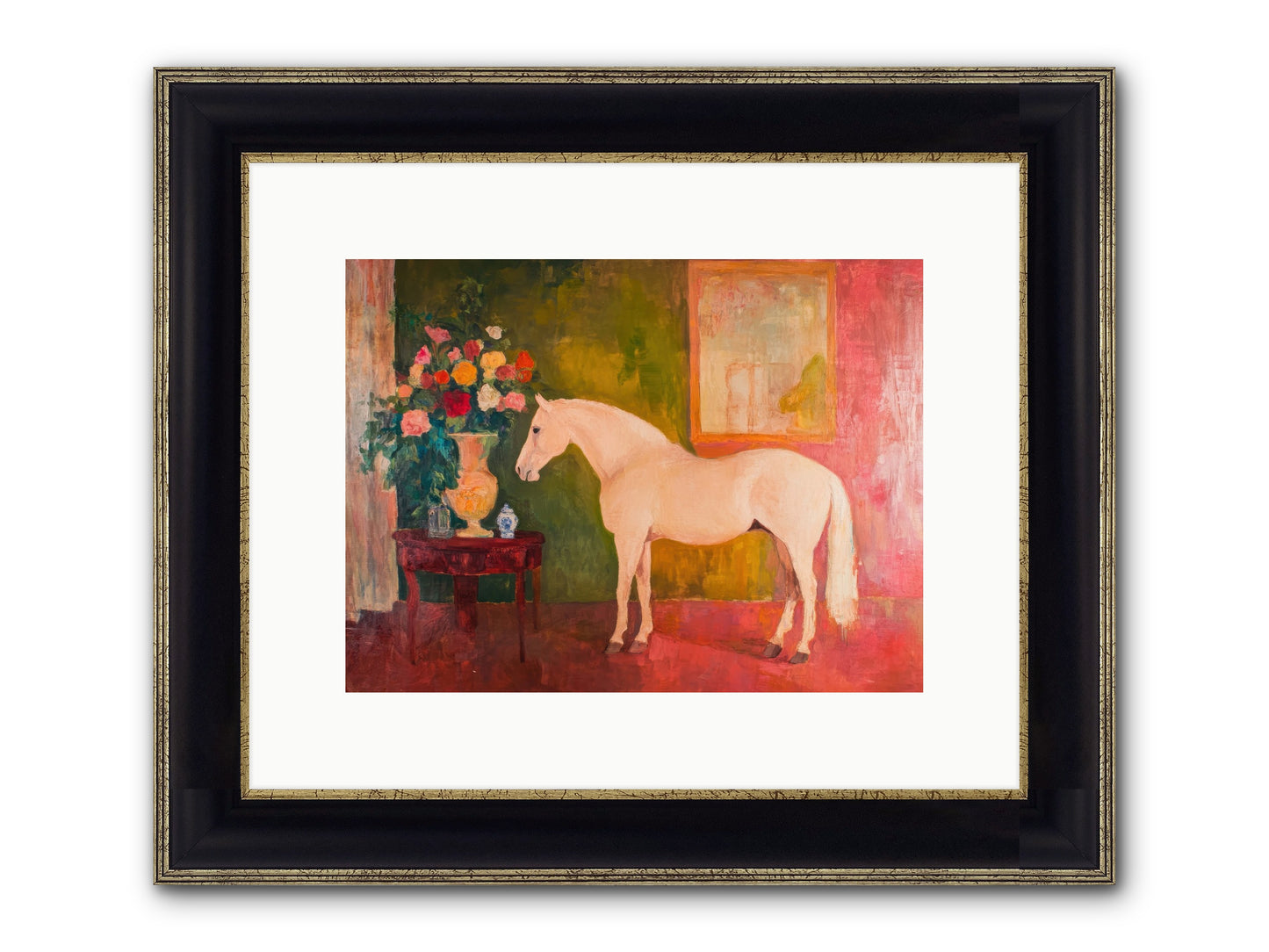 Rain Dancer Framed Print - Black & Gold 12x9