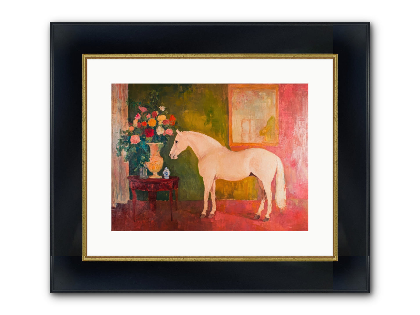 Rain Dancer Framed Print - Wide Black w/Gold 16x12